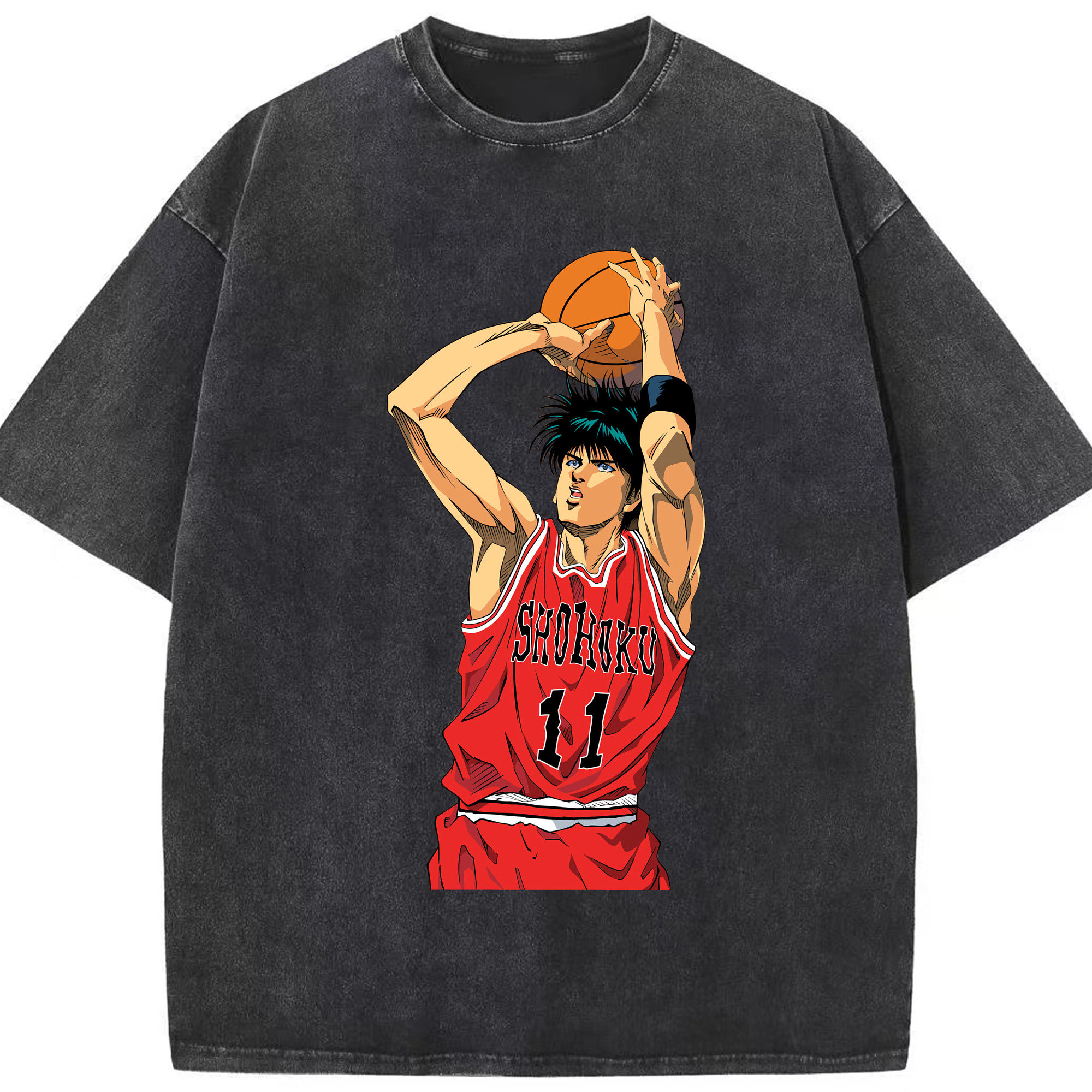 （画像用） SLAM DUNK／スラムダンク 綿100% ヴィンテージ風 半袖Tシャツ（フロントプリント）