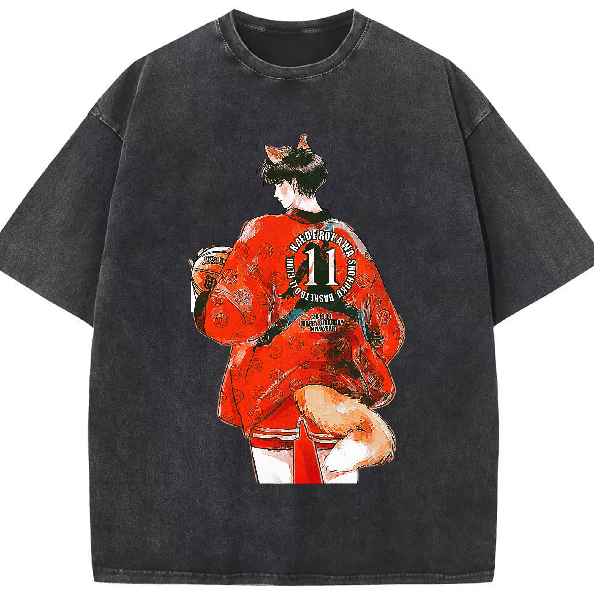 （画像用） SLAM DUNK／スラムダンク 綿100% ヴィンテージ風 半袖Tシャツ（フロントプリント）