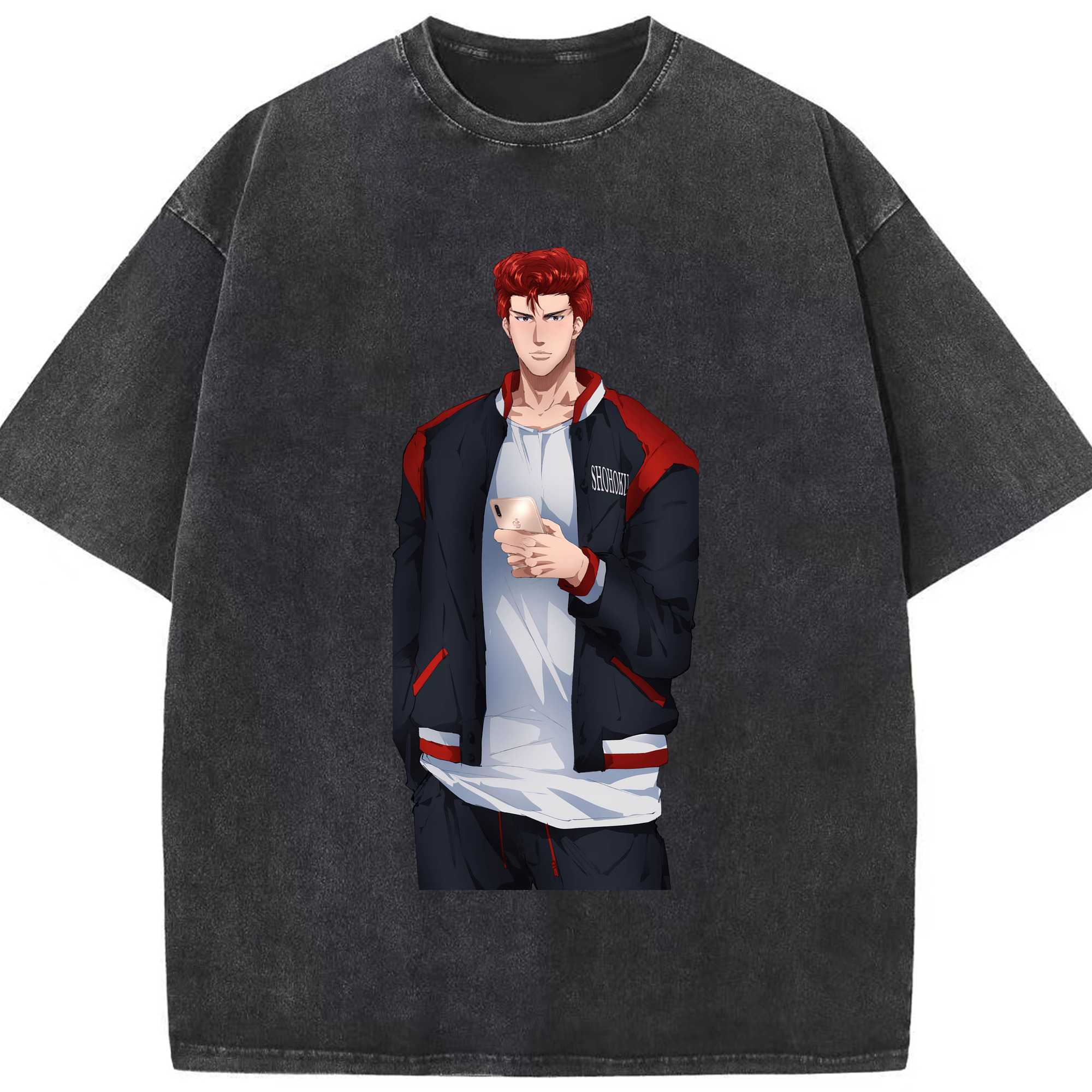 （画像用） SLAM DUNK／スラムダンク 綿100% ヴィンテージ風 半袖Tシャツ（フロントプリント）