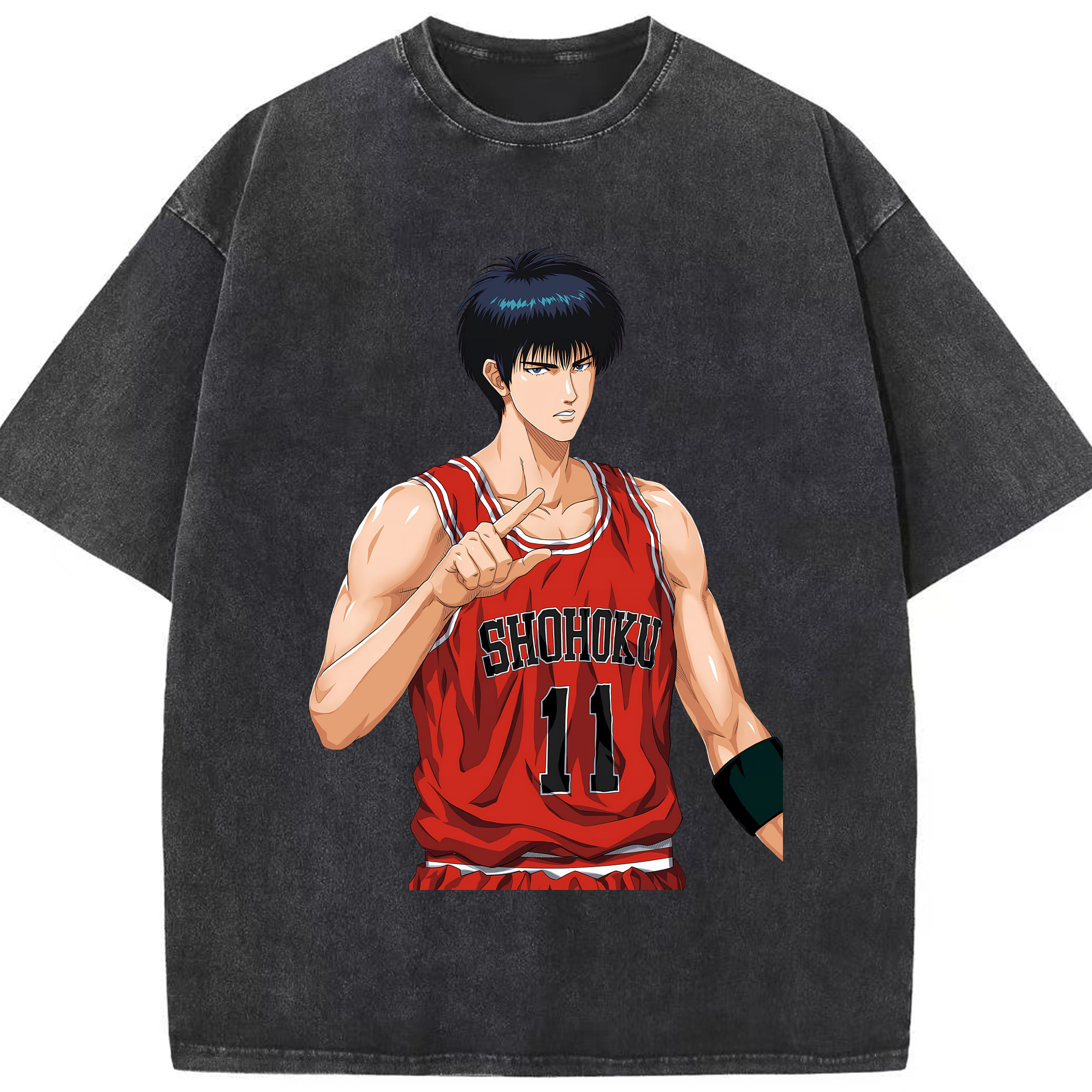 （画像用） SLAM DUNK／スラムダンク 綿100% ヴィンテージ風 半袖Tシャツ（フロントプリント）