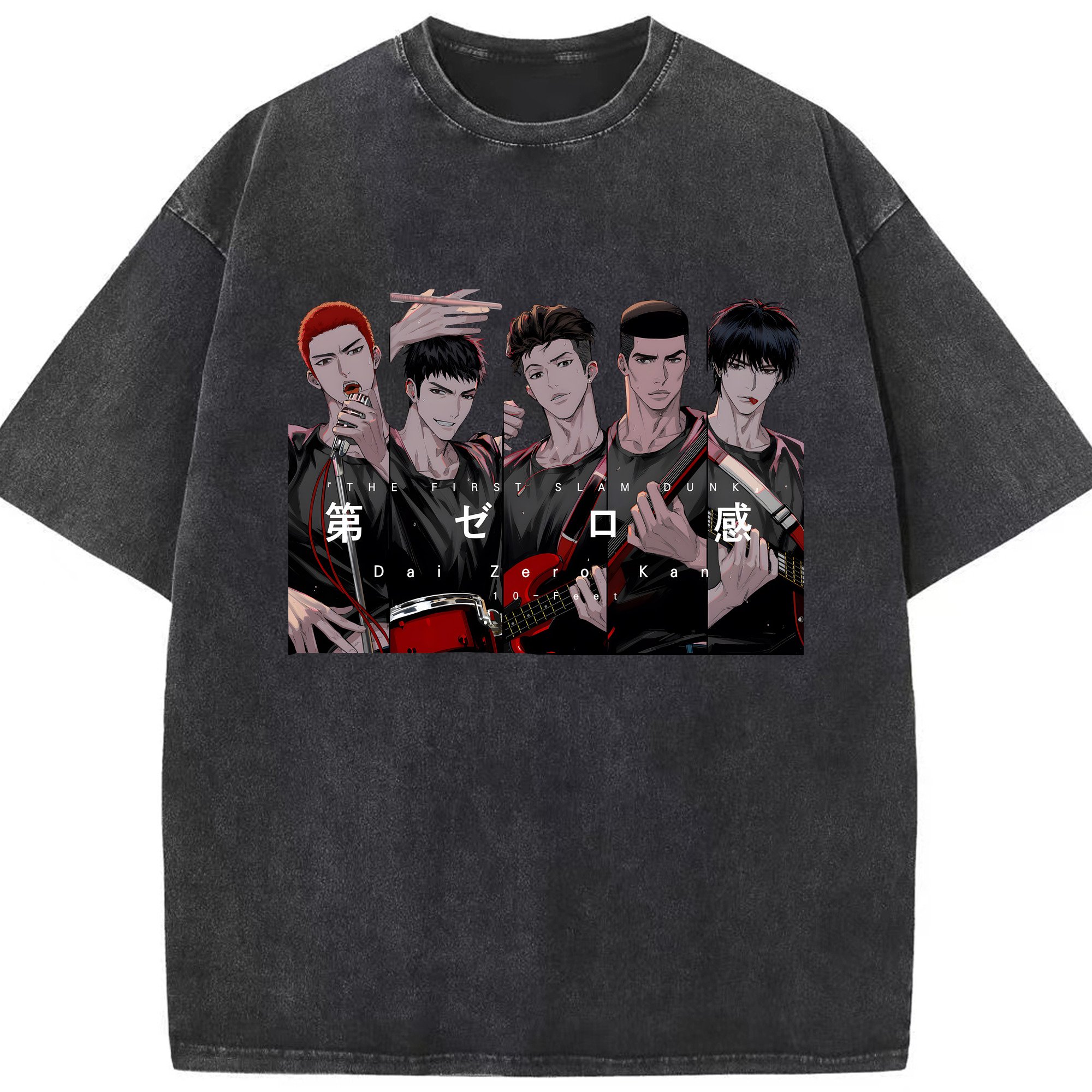 （画像用） SLAM DUNK／スラムダンク 綿100% ヴィンテージ風 半袖Tシャツ（フロントプリント）