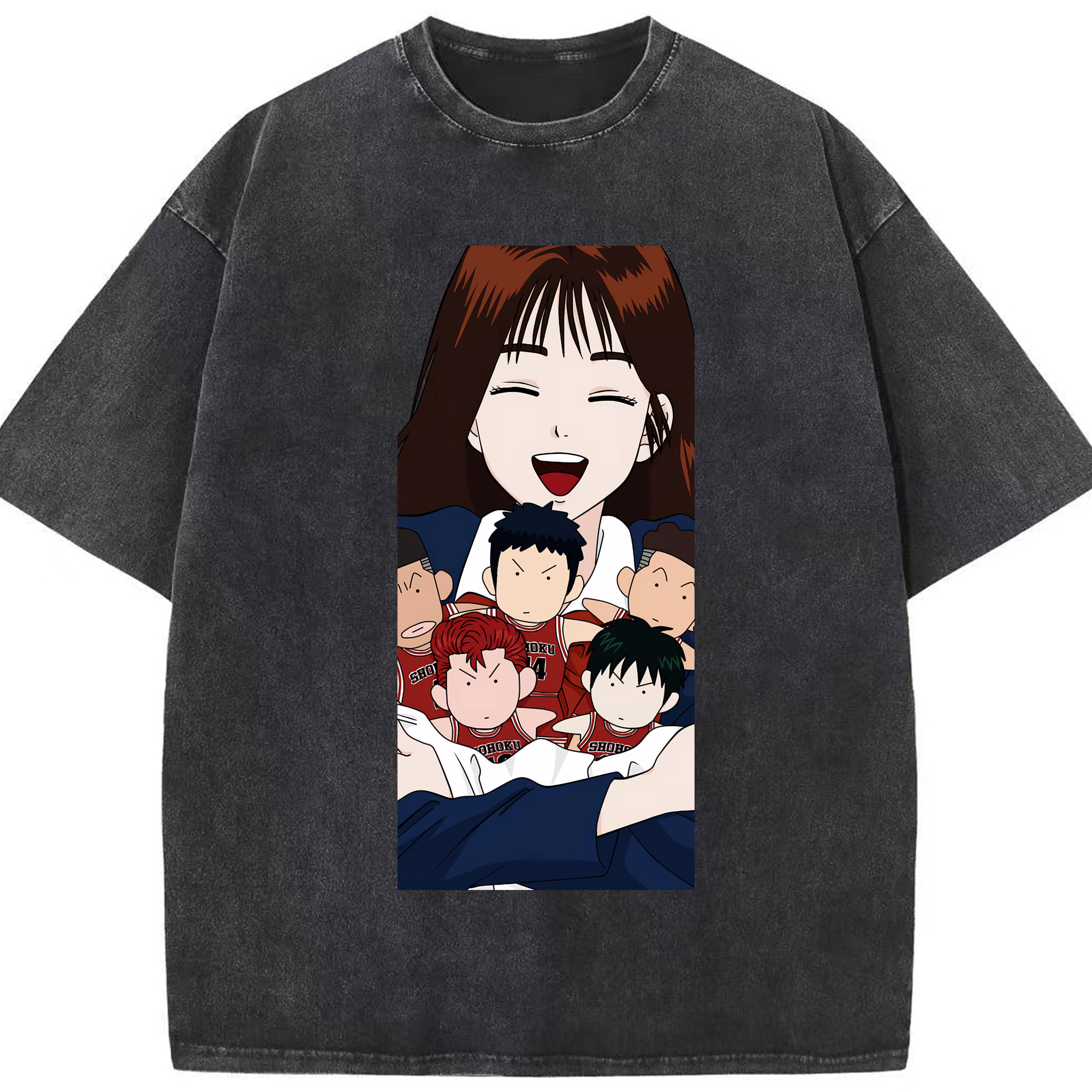 （画像用） SLAM DUNK／スラムダンク 綿100% ヴィンテージ風 半袖Tシャツ（フロントプリント）