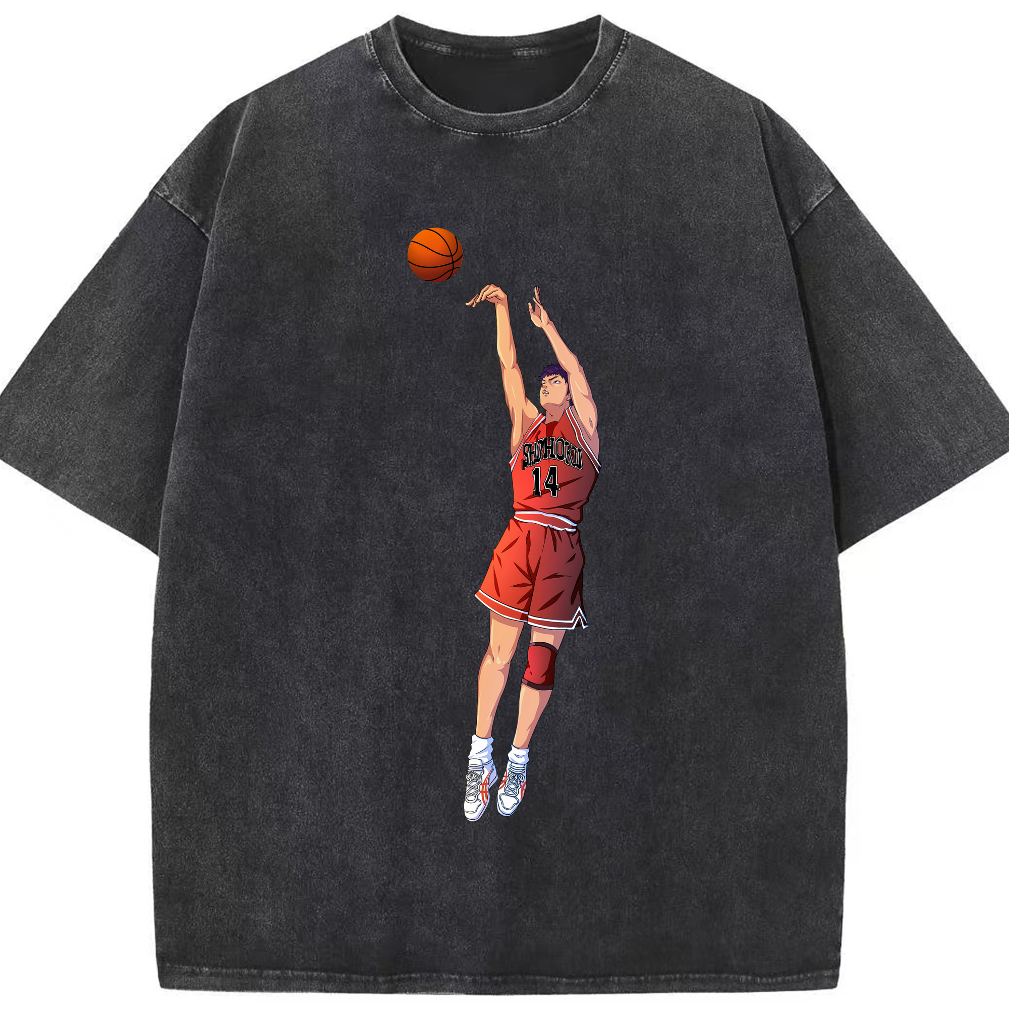 （画像用） SLAM DUNK／スラムダンク 綿100% ヴィンテージ風 半袖Tシャツ（フロントプリント）