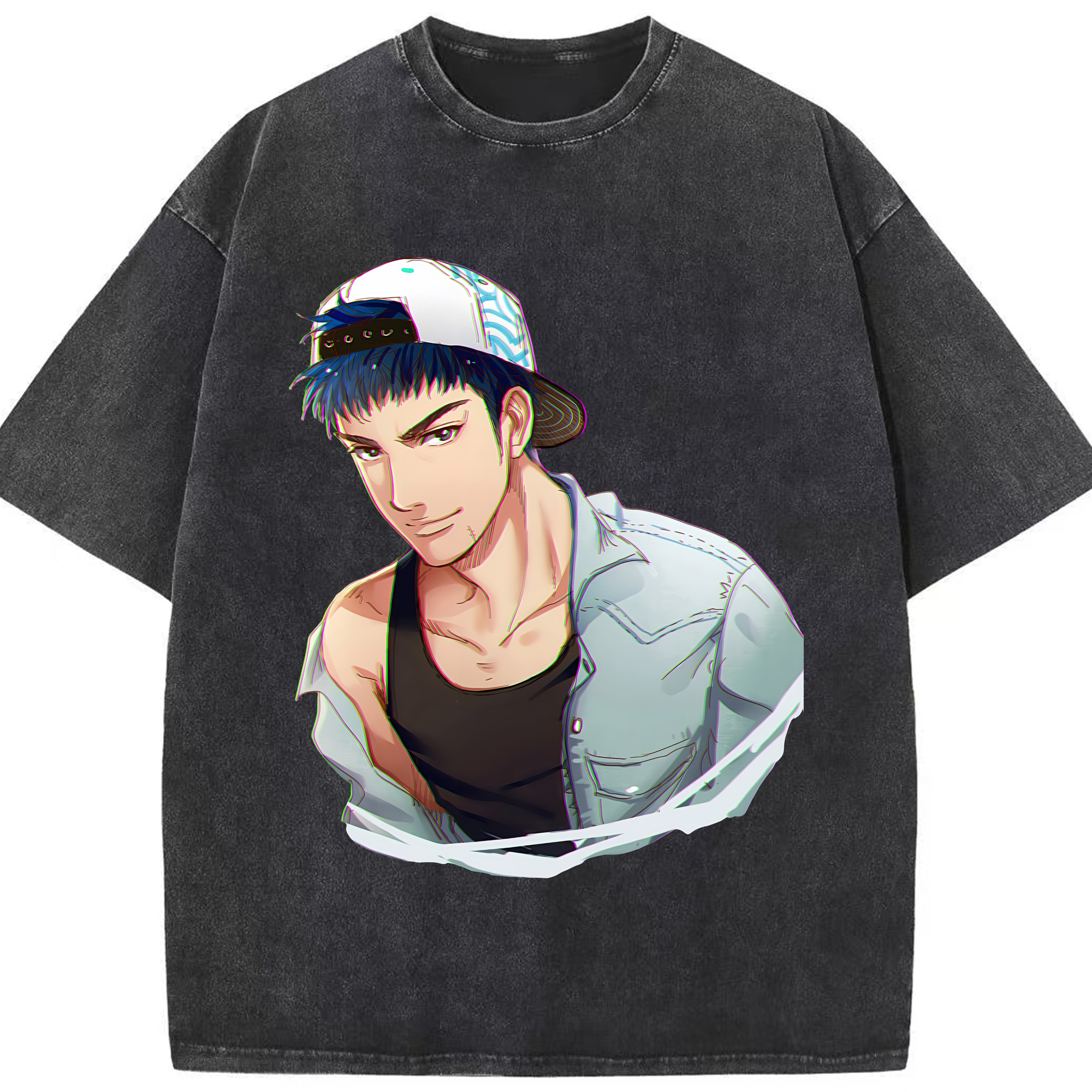 （画像用） SLAM DUNK／スラムダンク 綿100% ヴィンテージ風 半袖Tシャツ（フロントプリント）