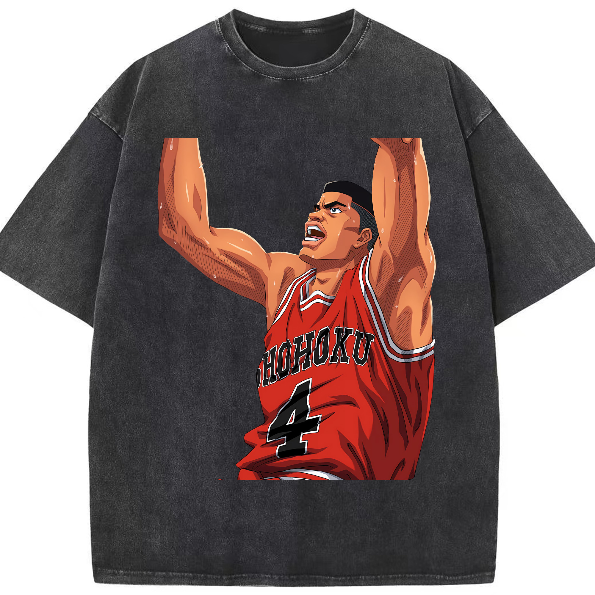 （画像用） SLAM DUNK／スラムダンク 綿100% ヴィンテージ風 半袖Tシャツ（フロントプリント）