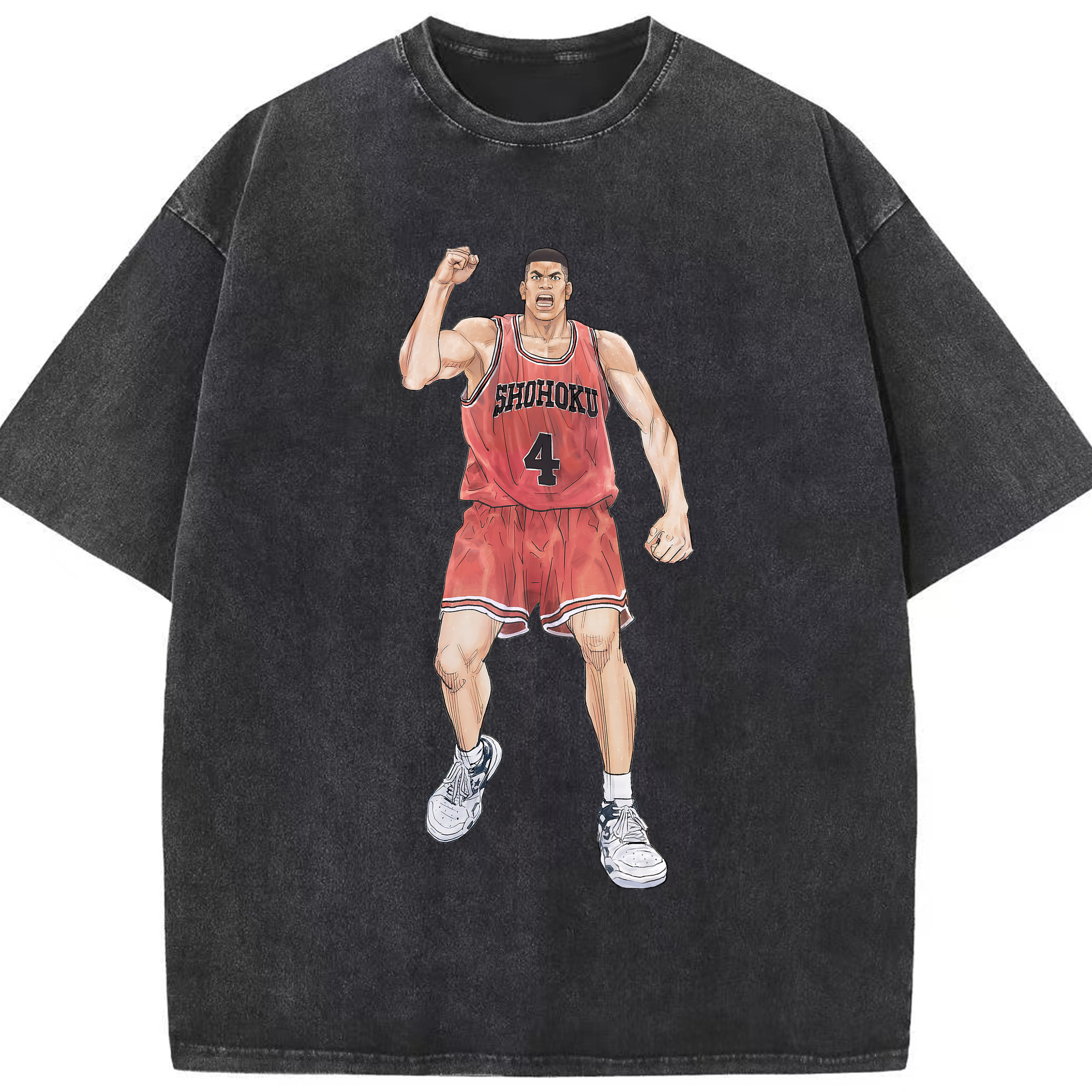 （画像用） SLAM DUNK／スラムダンク 綿100% ヴィンテージ風 半袖Tシャツ（フロントプリント）