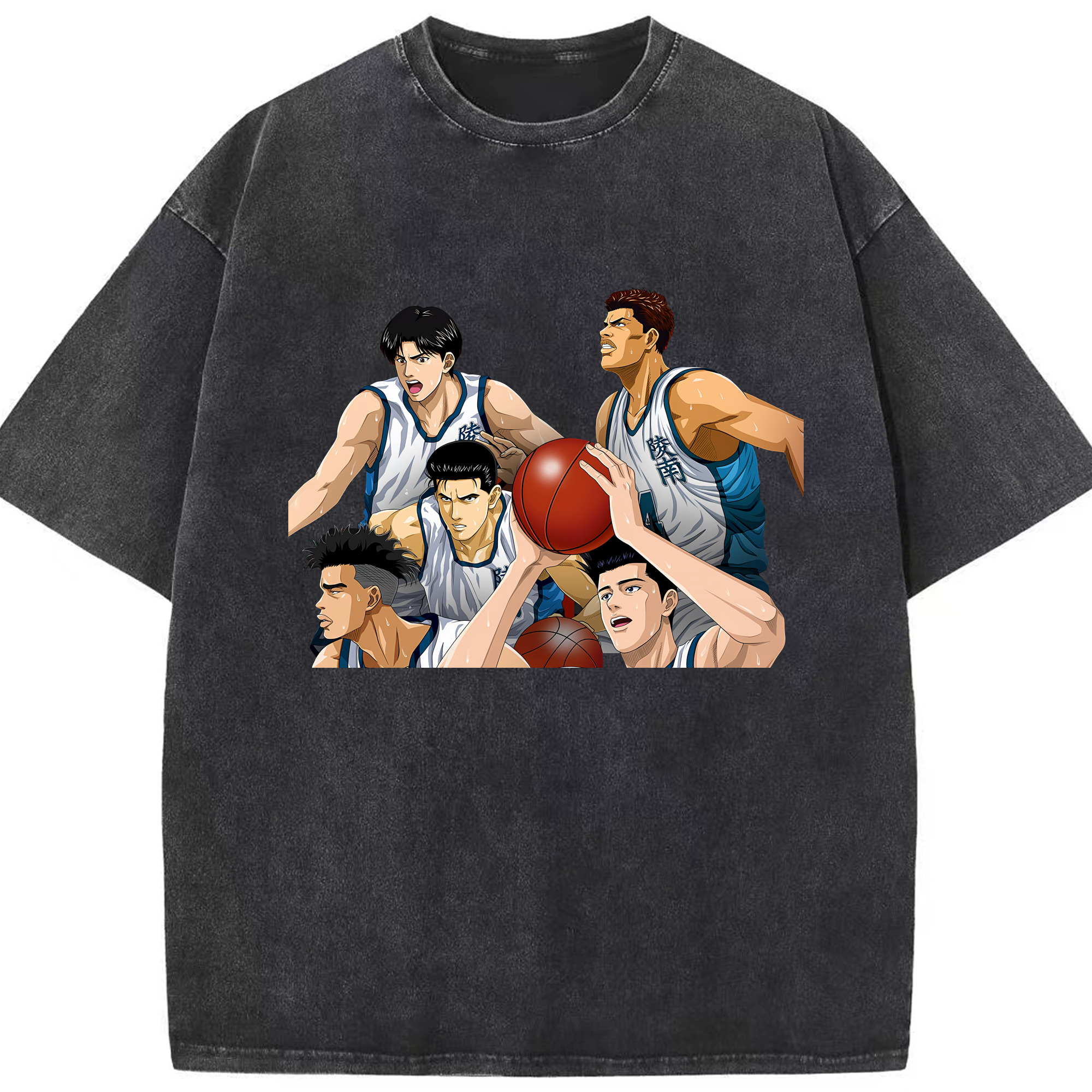 （画像用） SLAM DUNK／スラムダンク 綿100% ヴィンテージ風 半袖Tシャツ（フロントプリント）