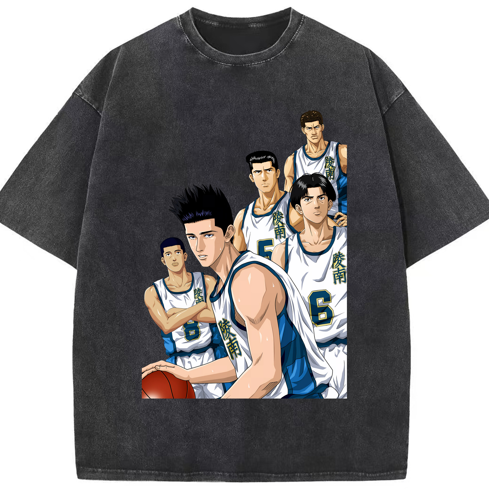 （画像用） SLAM DUNK／スラムダンク 綿100% ヴィンテージ風 半袖Tシャツ（フロントプリント）