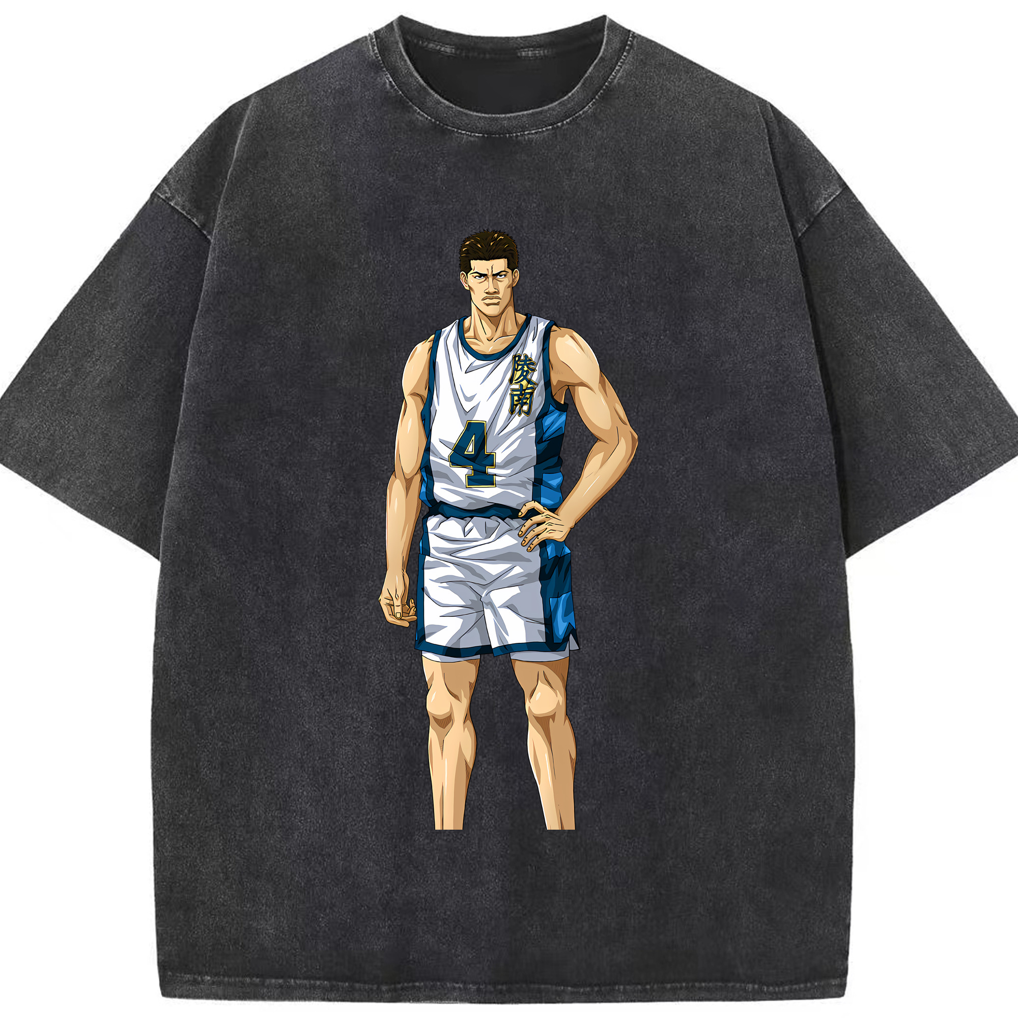 （画像用） SLAM DUNK／スラムダンク 綿100% ヴィンテージ風 半袖Tシャツ（フロントプリント）