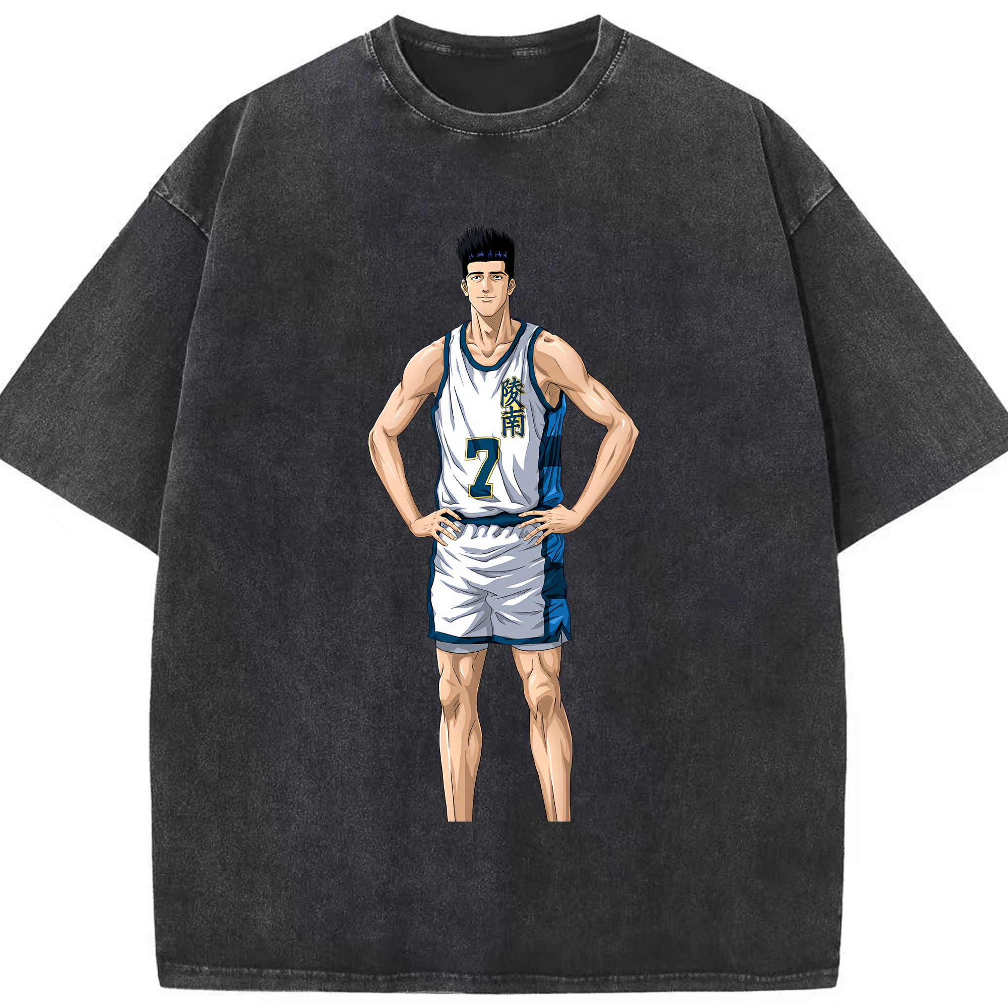 （画像用） SLAM DUNK／スラムダンク 綿100% ヴィンテージ風 半袖Tシャツ（フロントプリント）