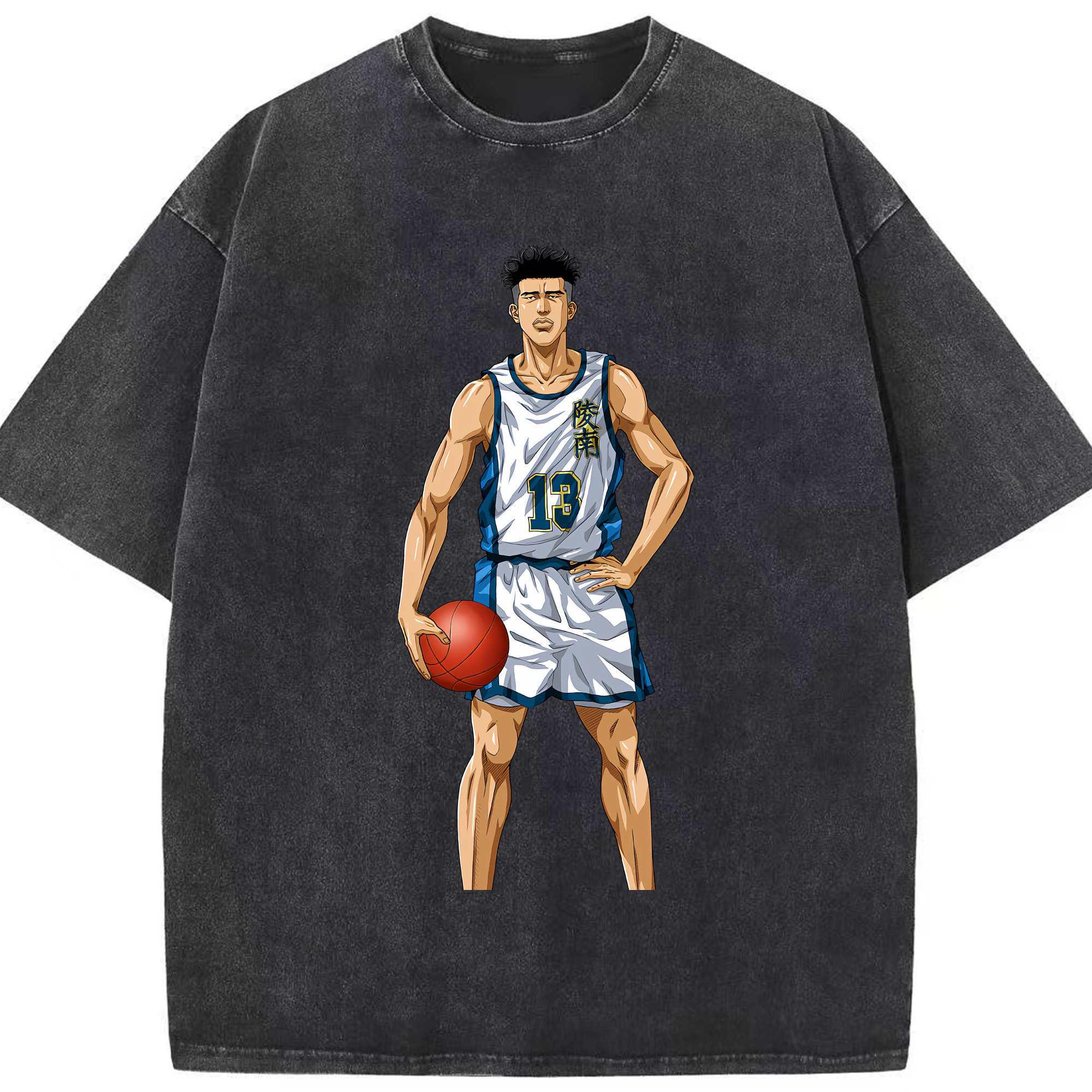 （画像用） SLAM DUNK／スラムダンク 綿100% ヴィンテージ風 半袖Tシャツ（フロントプリント）