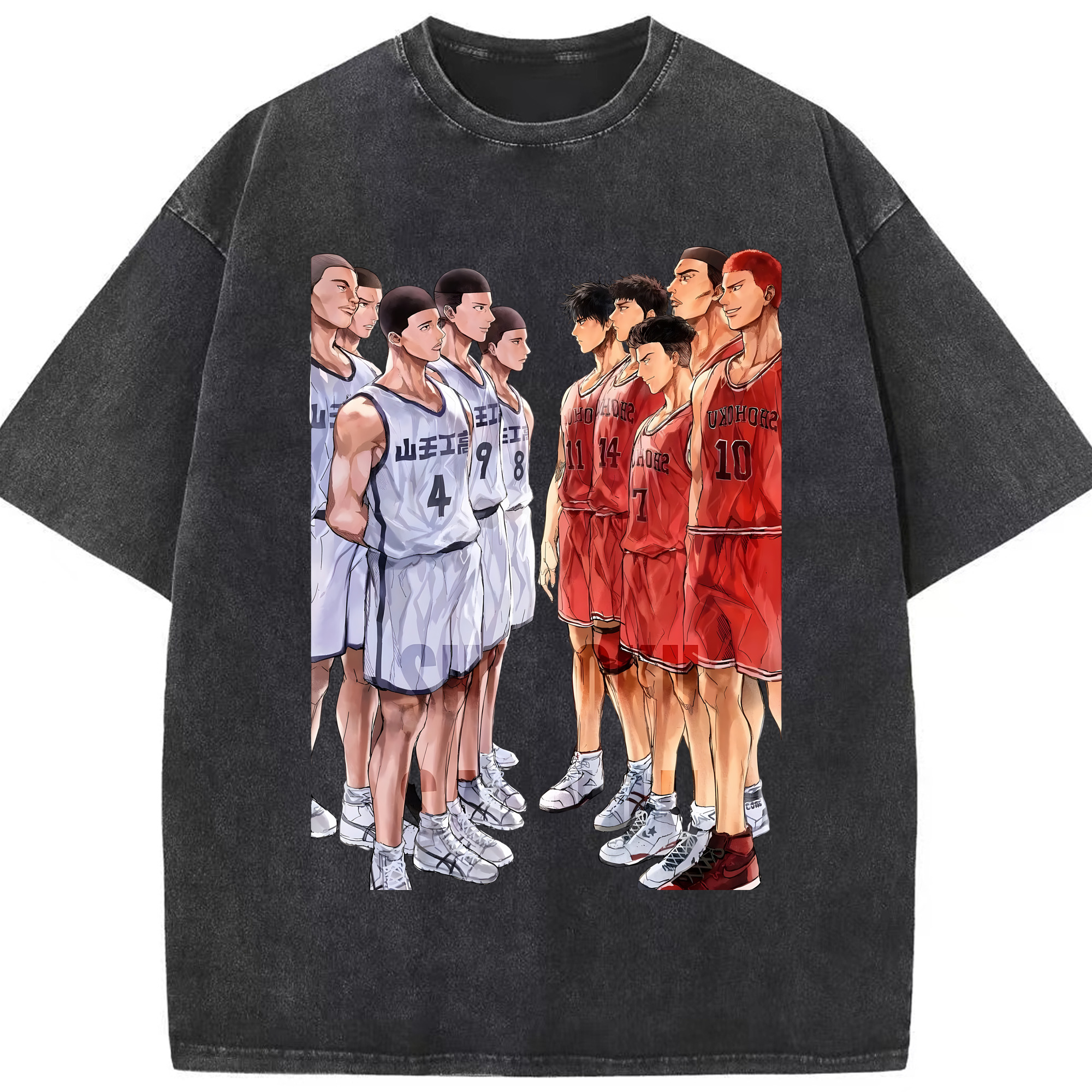 （画像用） SLAM DUNK／スラムダンク 綿100% ヴィンテージ風 半袖Tシャツ（フロントプリント）