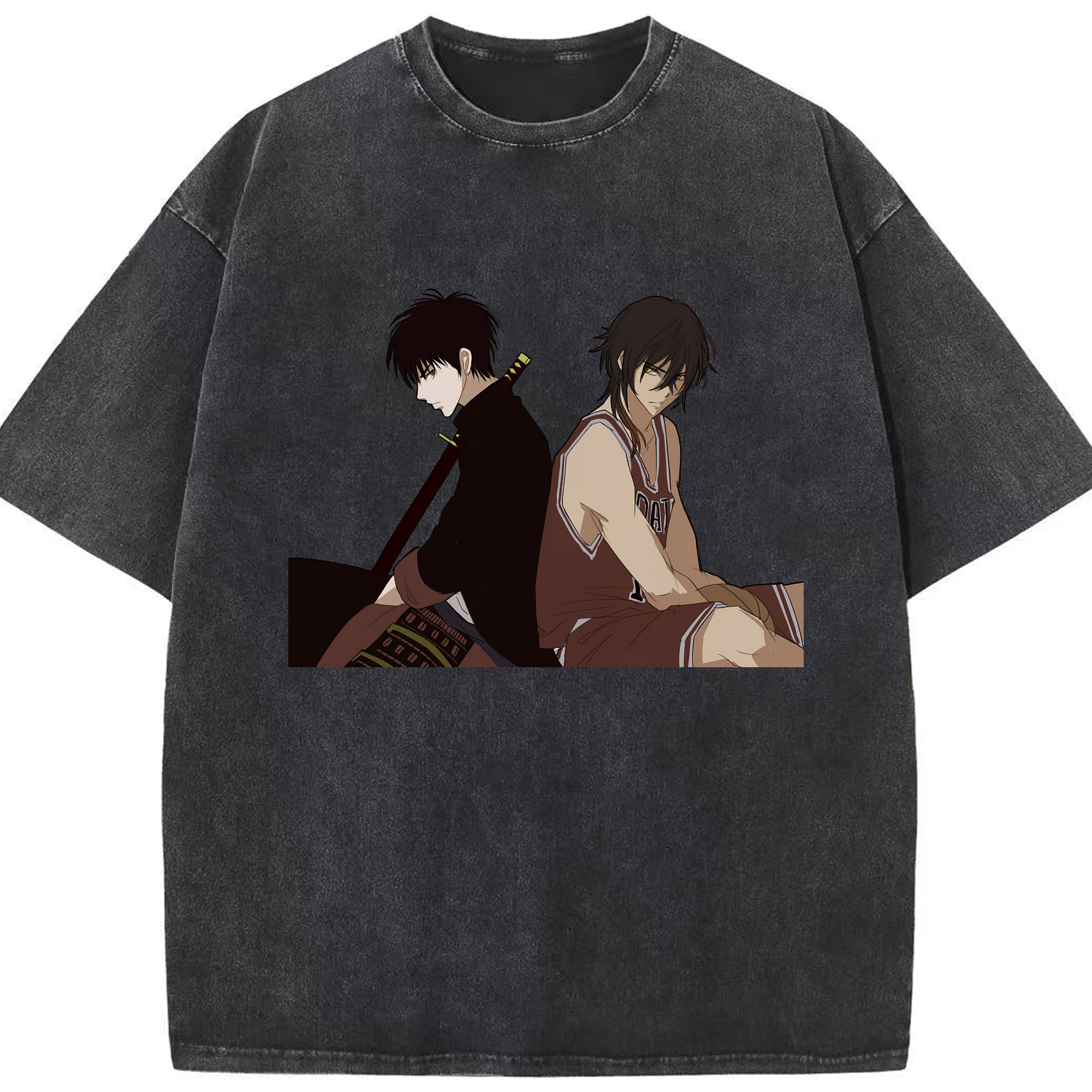 （画像用） SLAM DUNK／スラムダンク 綿100% ヴィンテージ風 半袖Tシャツ（フロントプリント）