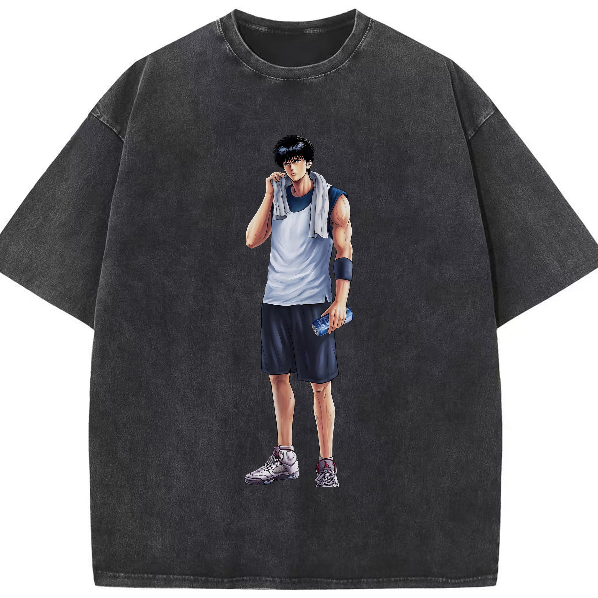 （画像用） SLAM DUNK／スラムダンク 綿100% ヴィンテージ風 半袖Tシャツ（フロントプリント）