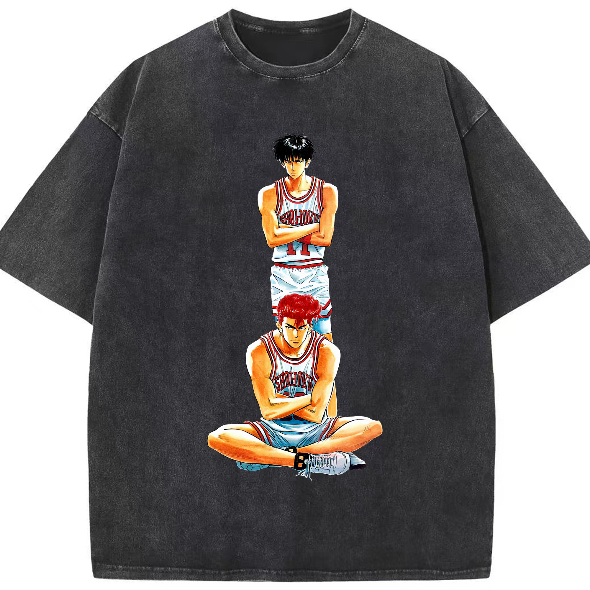 （画像用） SLAM DUNK／スラムダンク 綿100% ヴィンテージ風 半袖Tシャツ（フロントプリント）