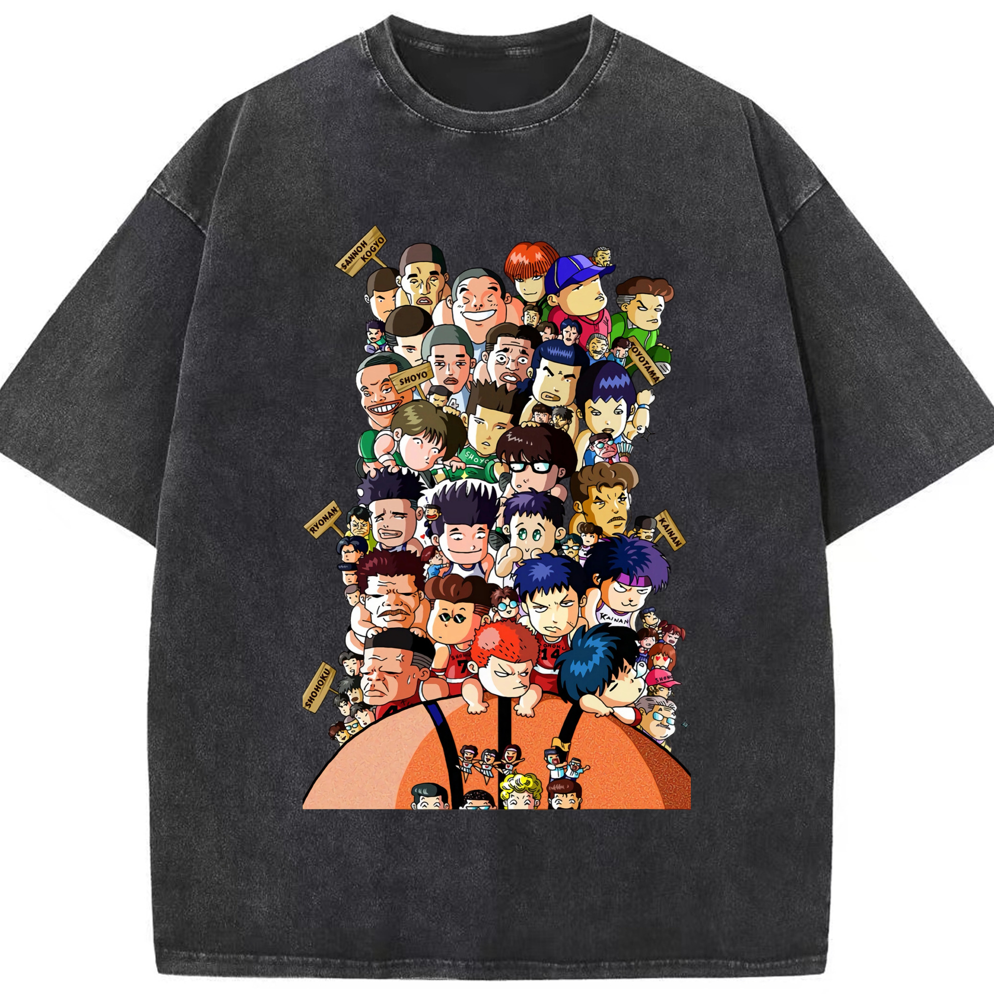 （画像用） SLAM DUNK／スラムダンク 綿100% ヴィンテージ風 半袖Tシャツ（フロントプリント）
