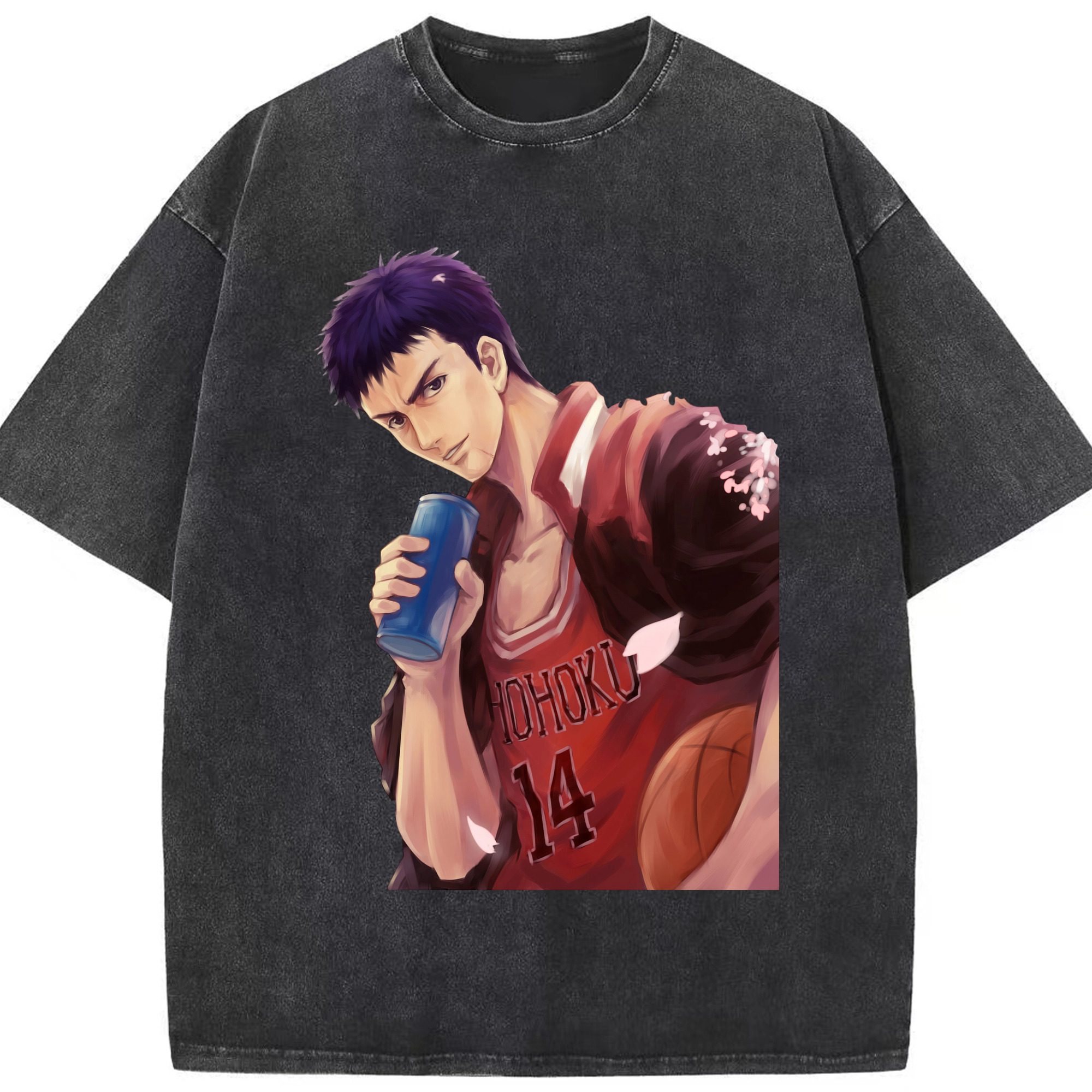 （画像用） SLAM DUNK／スラムダンク 綿100% ヴィンテージ風 半袖Tシャツ（フロントプリント）