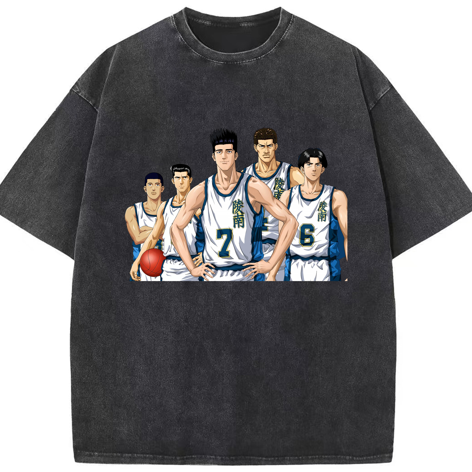 （画像用） SLAM DUNK／スラムダンク 綿100% ヴィンテージ風 半袖Tシャツ（フロントプリント）