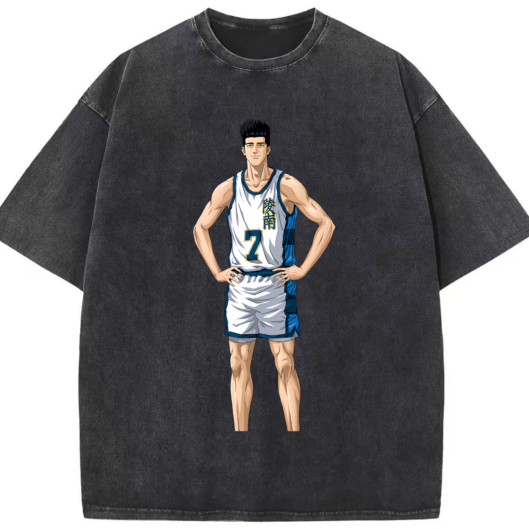 （画像用） SLAM DUNK／スラムダンク 綿100% ヴィンテージ風 半袖Tシャツ（フロントプリント）