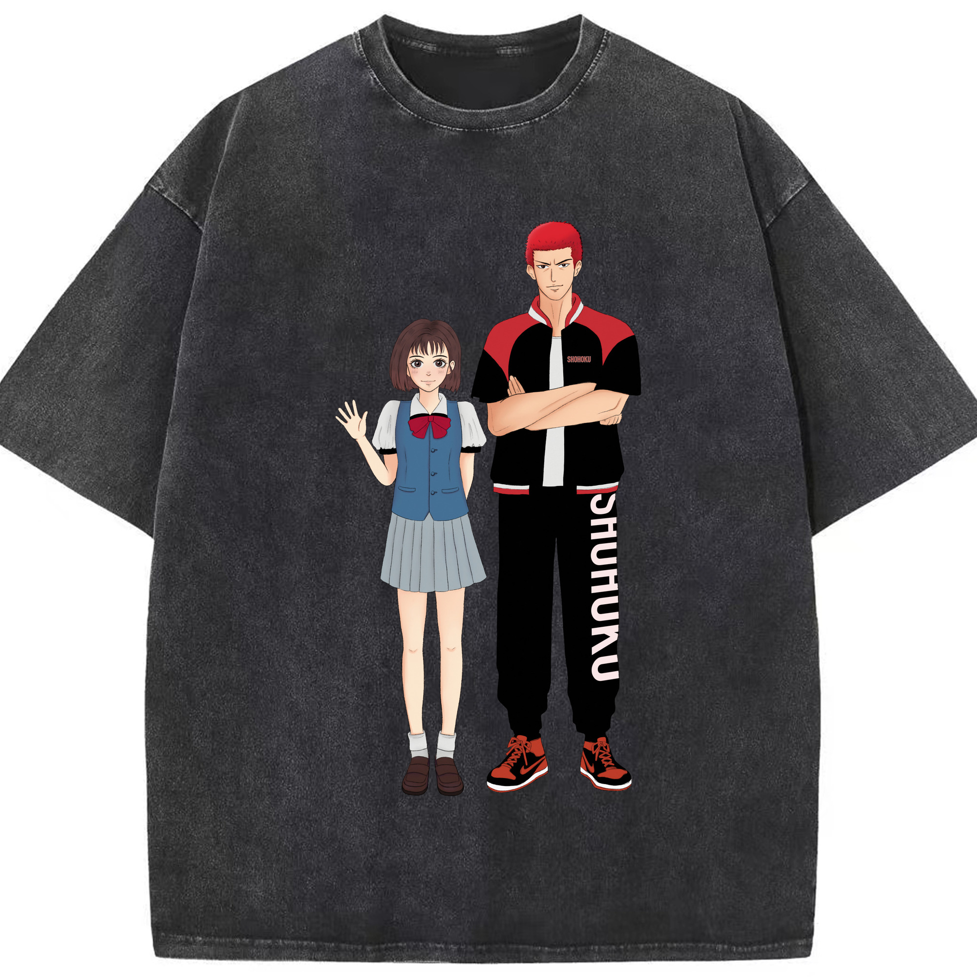 （画像用） SLAM DUNK／スラムダンク 綿100% ヴィンテージ風 半袖Tシャツ（フロントプリント）