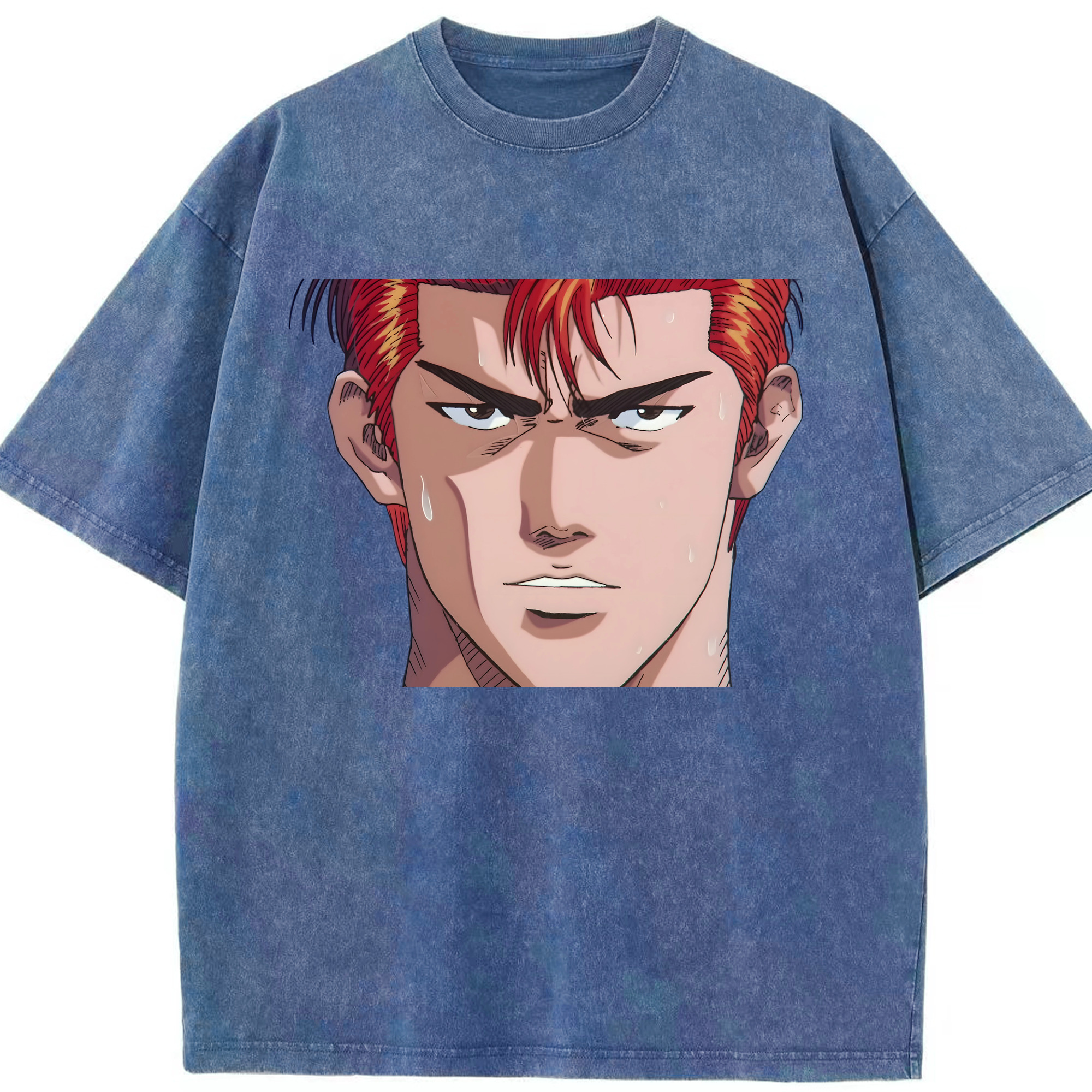 （画像用） SLAM DUNK／スラムダンク 綿100% ヴィンテージ風 半袖Tシャツ（フロントプリント）