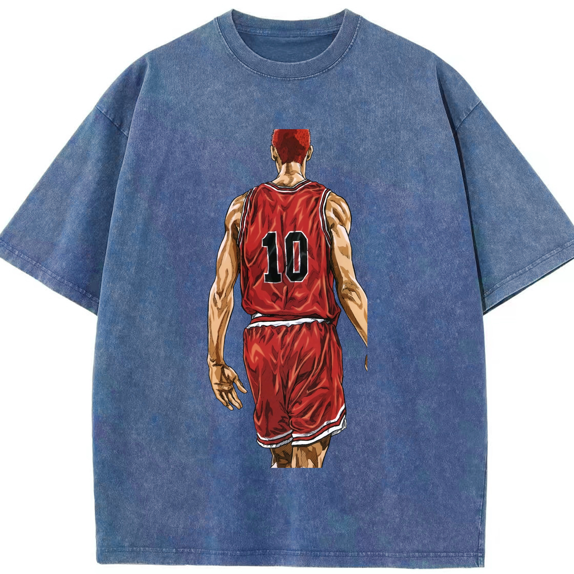 （画像用） SLAM DUNK／スラムダンク 綿100% ヴィンテージ風 半袖Tシャツ（フロントプリント）