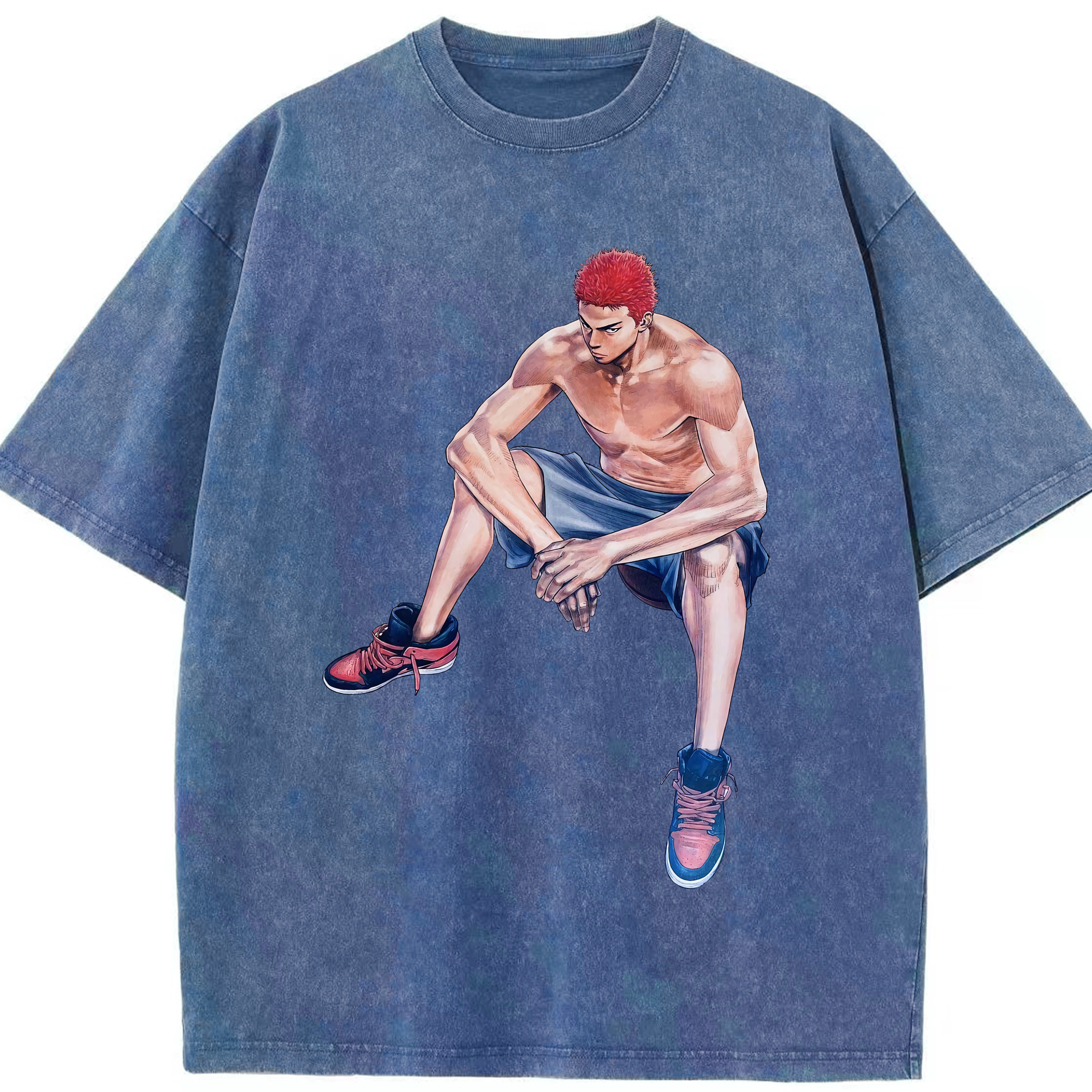 （画像用） SLAM DUNK／スラムダンク 綿100% ヴィンテージ風 半袖Tシャツ（フロントプリント）