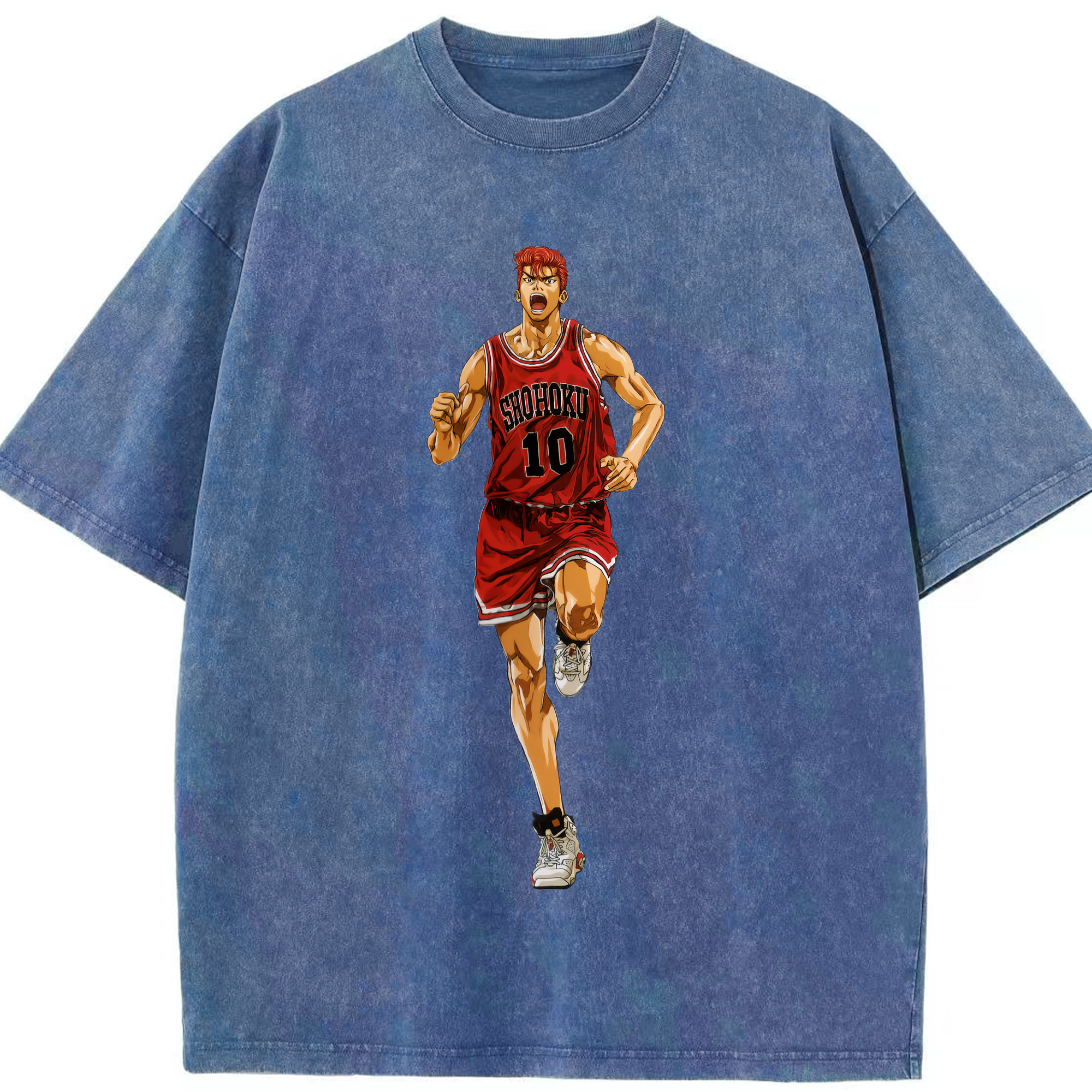 （画像用） SLAM DUNK／スラムダンク 綿100% ヴィンテージ風 半袖Tシャツ（フロントプリント）