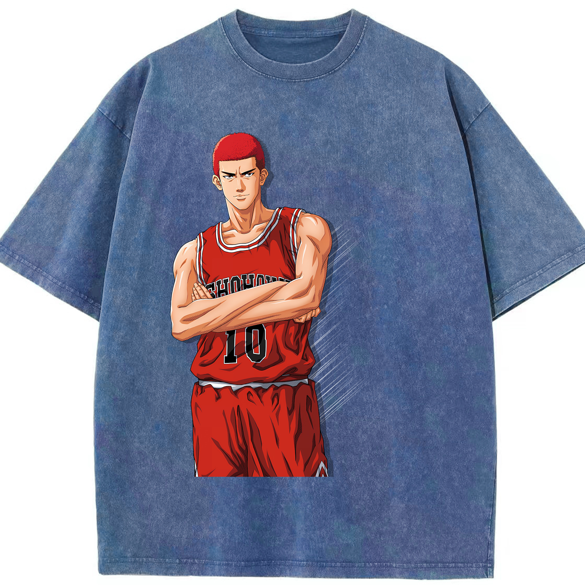 （画像用） SLAM DUNK／スラムダンク 綿100% ヴィンテージ風 半袖Tシャツ（フロントプリント）