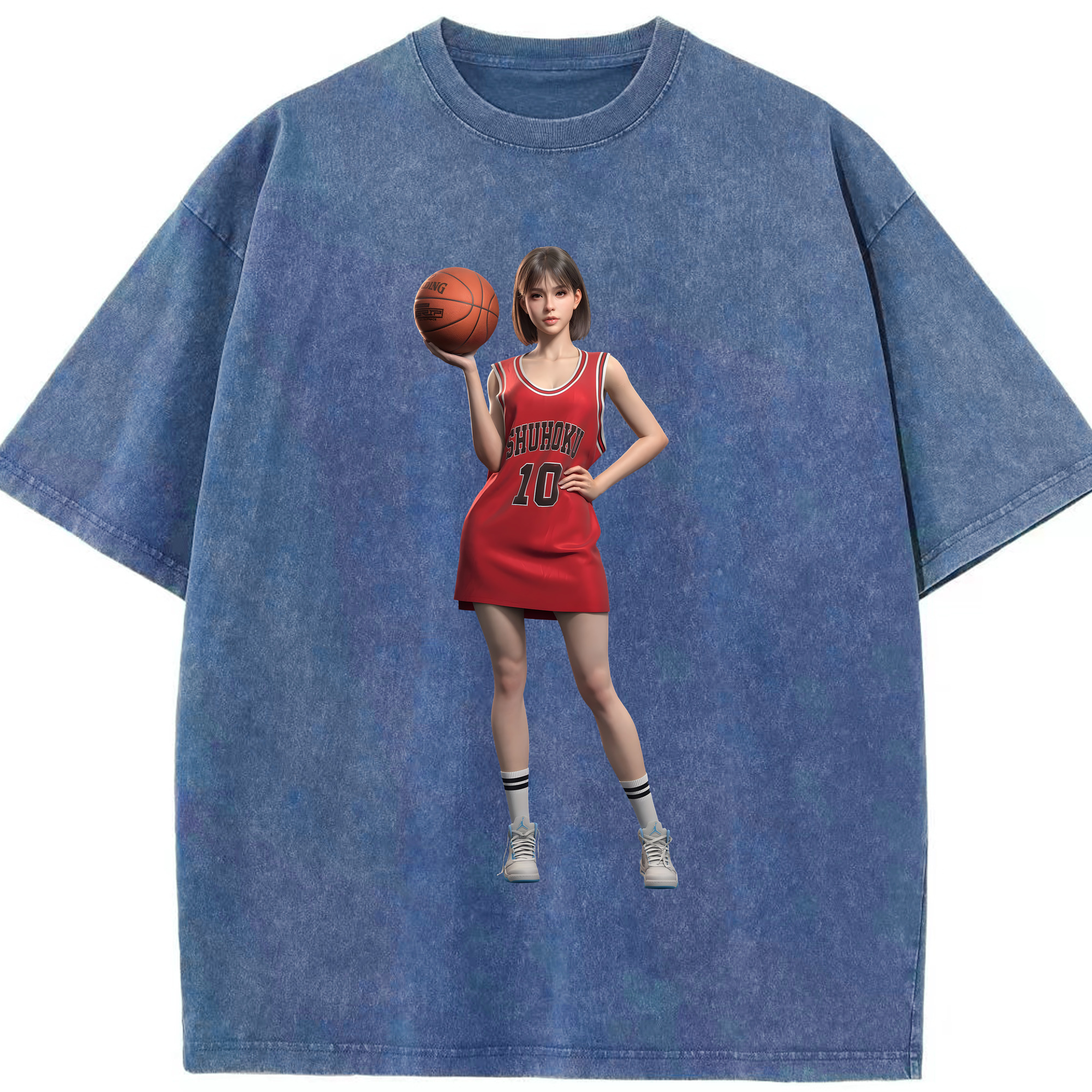 （画像用） SLAM DUNK／スラムダンク 綿100% ヴィンテージ風 半袖Tシャツ（フロントプリント）