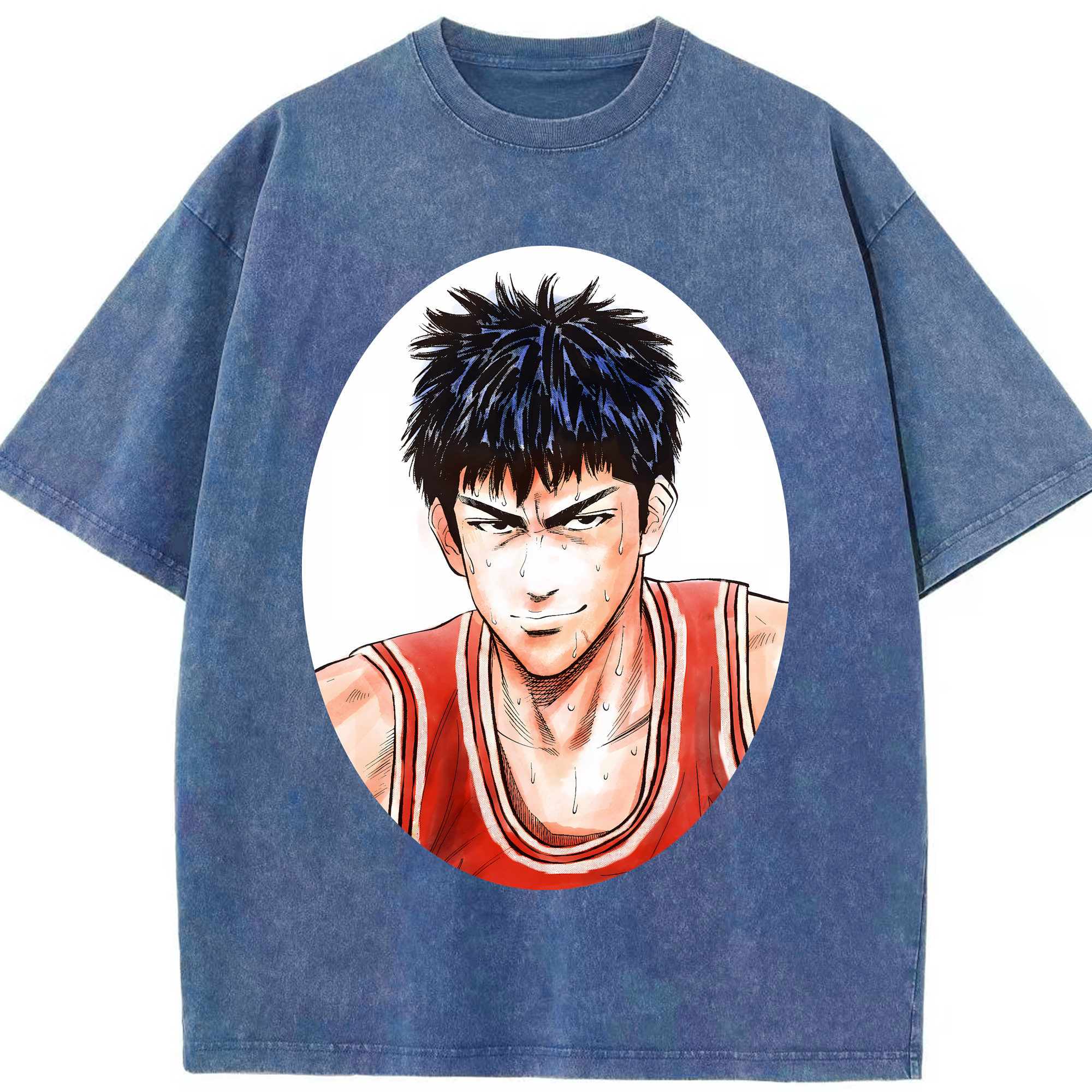 （画像用） SLAM DUNK／スラムダンク 綿100% ヴィンテージ風 半袖Tシャツ（フロントプリント）