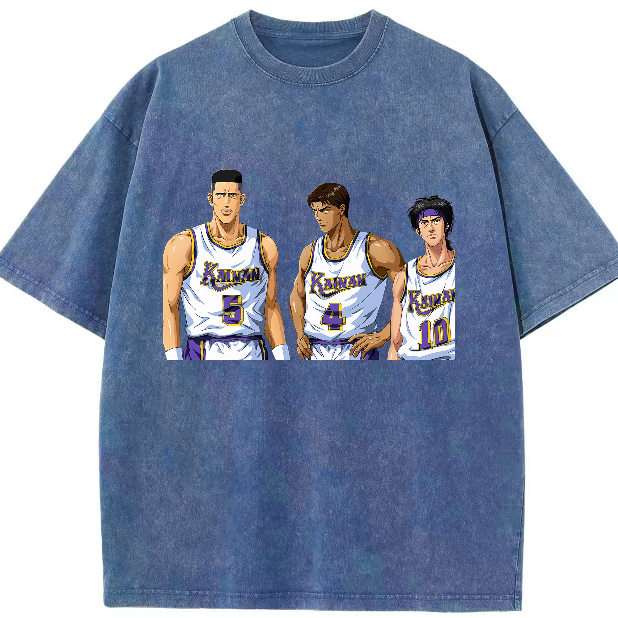 （画像用） SLAM DUNK／スラムダンク 綿100% ヴィンテージ風 半袖Tシャツ（フロントプリント）