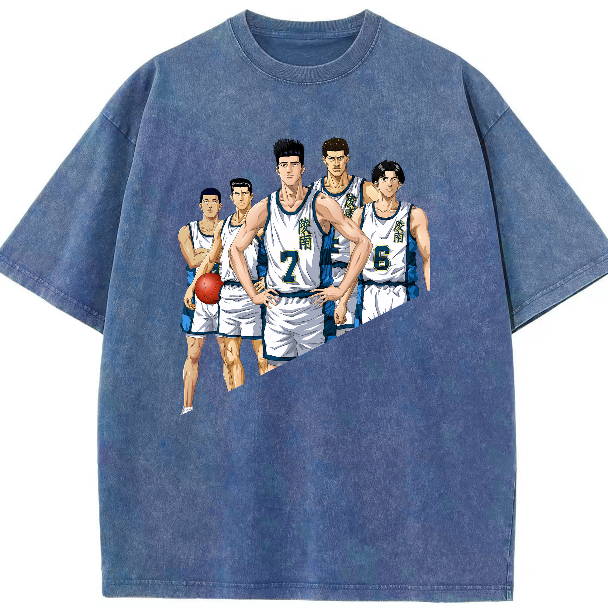 （画像用） SLAM DUNK／スラムダンク 綿100% ヴィンテージ風 半袖Tシャツ（フロントプリント）