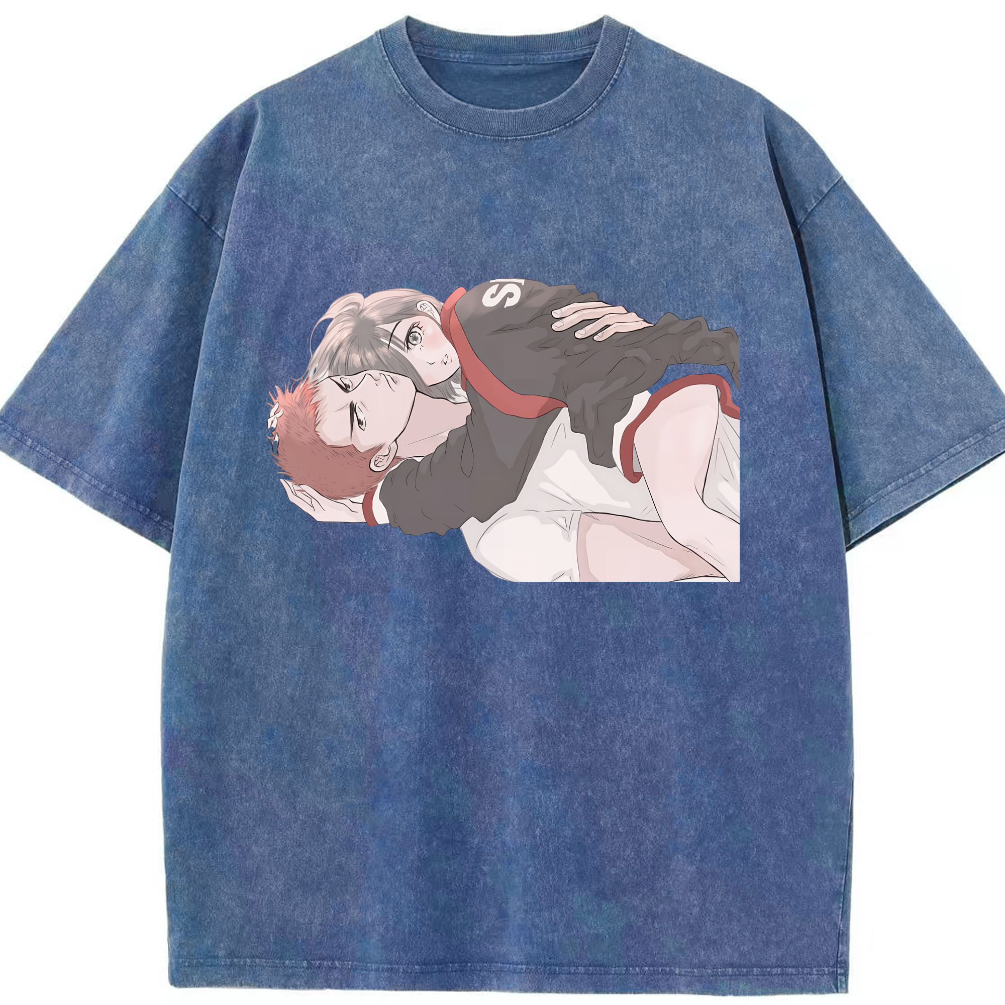 （画像用） SLAM DUNK／スラムダンク 綿100% ヴィンテージ風 半袖Tシャツ（フロントプリント）