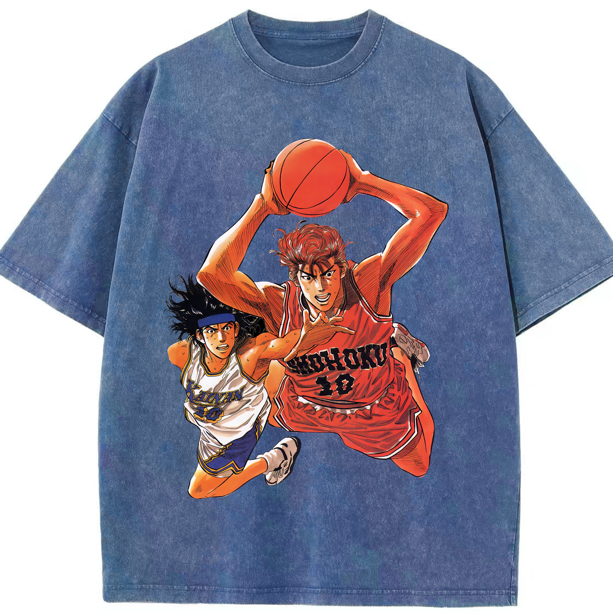 （画像用） SLAM DUNK／スラムダンク 綿100% ヴィンテージ風 半袖Tシャツ（フロントプリント）