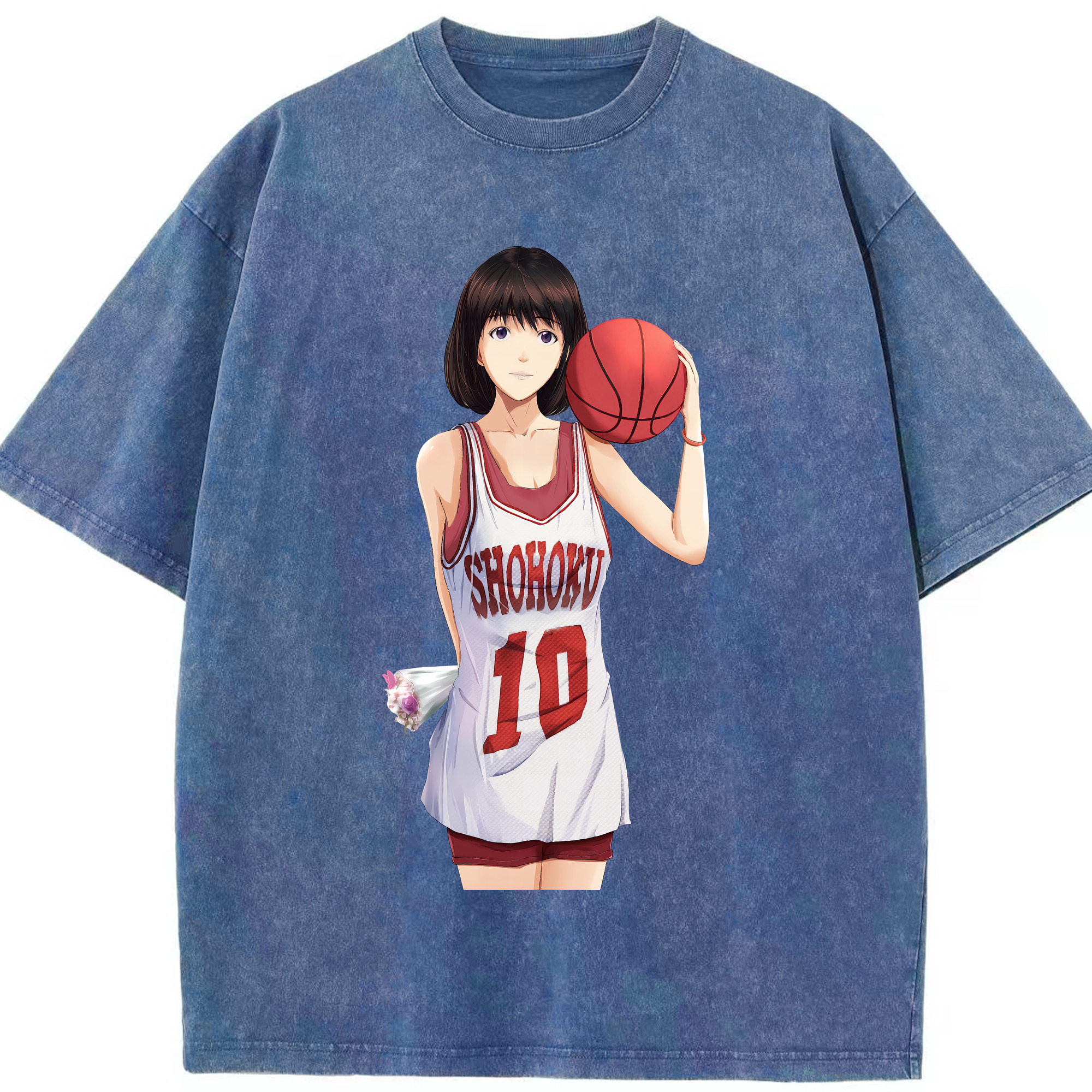 （画像用） SLAM DUNK／スラムダンク 綿100% ヴィンテージ風 半袖Tシャツ（フロントプリント）