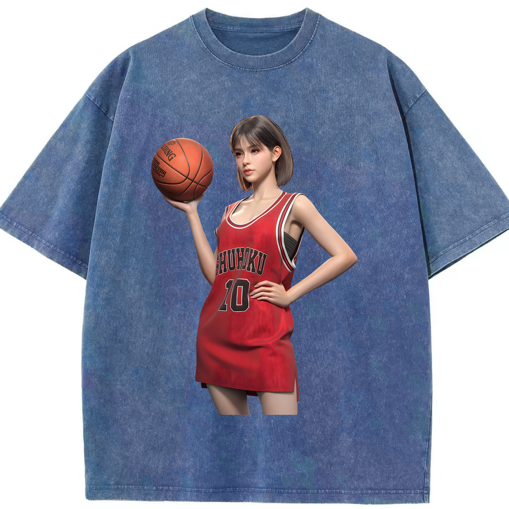 （画像用） SLAM DUNK／スラムダンク 綿100% ヴィンテージ風 半袖Tシャツ（フロントプリント）
