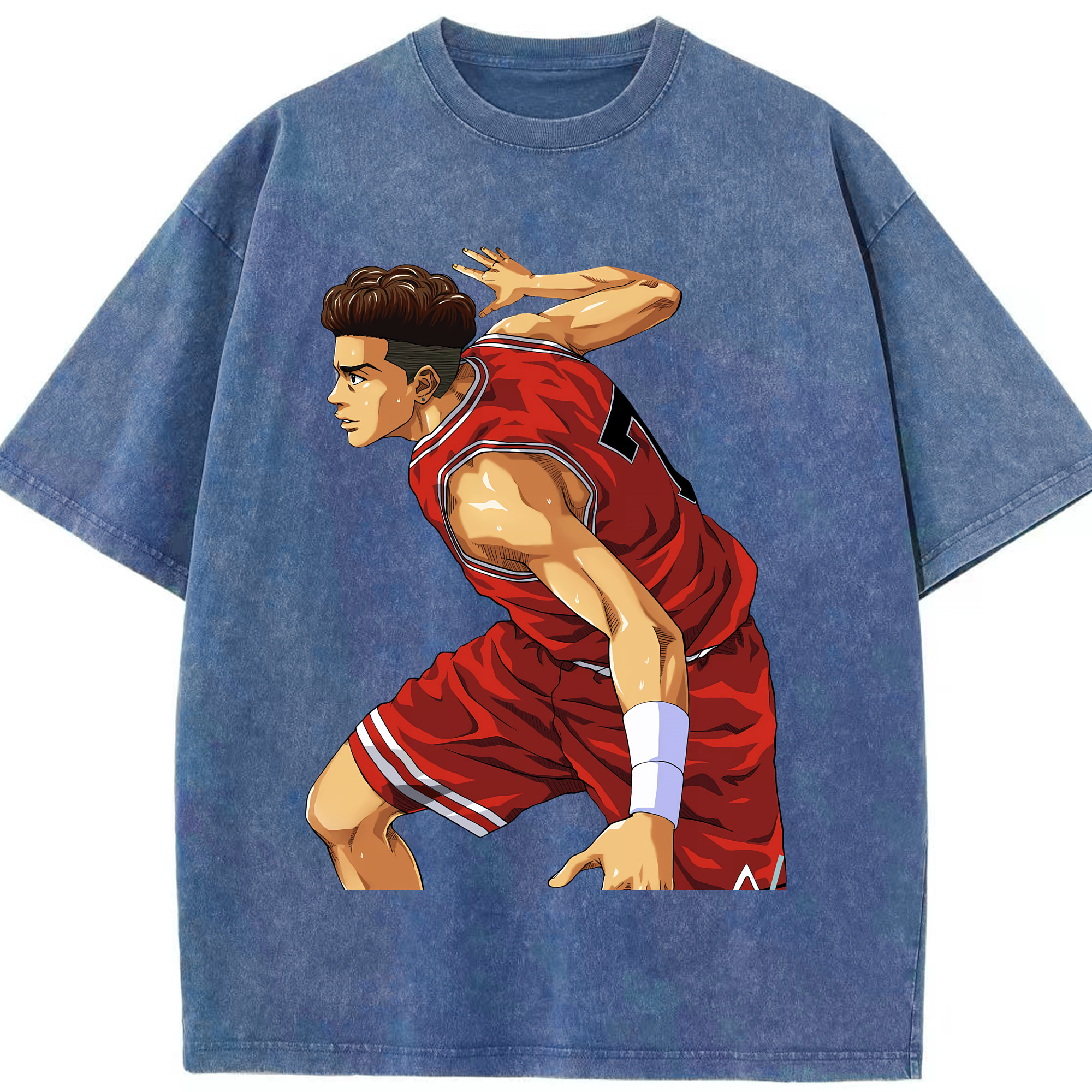 （画像用） SLAM DUNK／スラムダンク 綿100% ヴィンテージ風 半袖Tシャツ（フロントプリント）