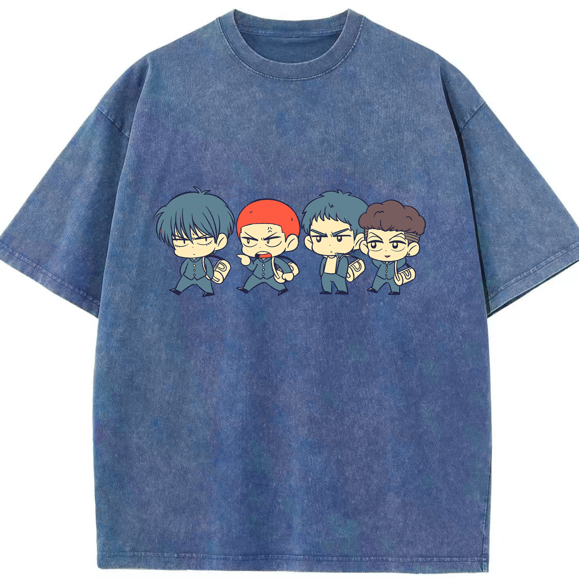 （画像用） SLAM DUNK／スラムダンク 綿100% ヴィンテージ風 半袖Tシャツ（フロントプリント）