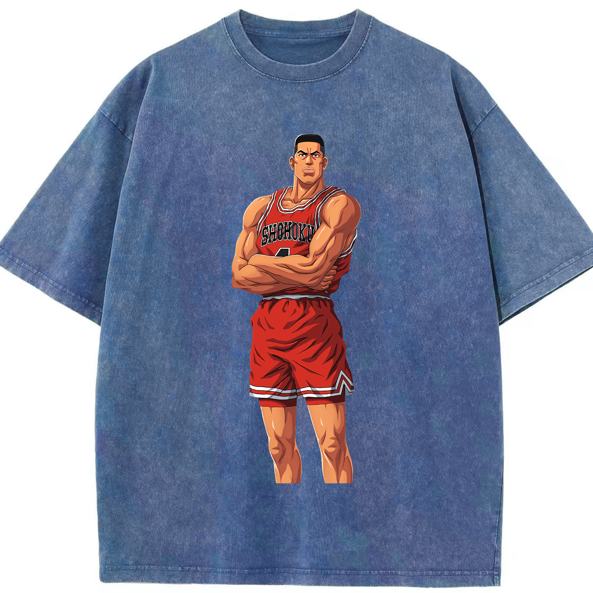 （画像用） SLAM DUNK／スラムダンク 綿100% ヴィンテージ風 半袖Tシャツ（フロントプリント）