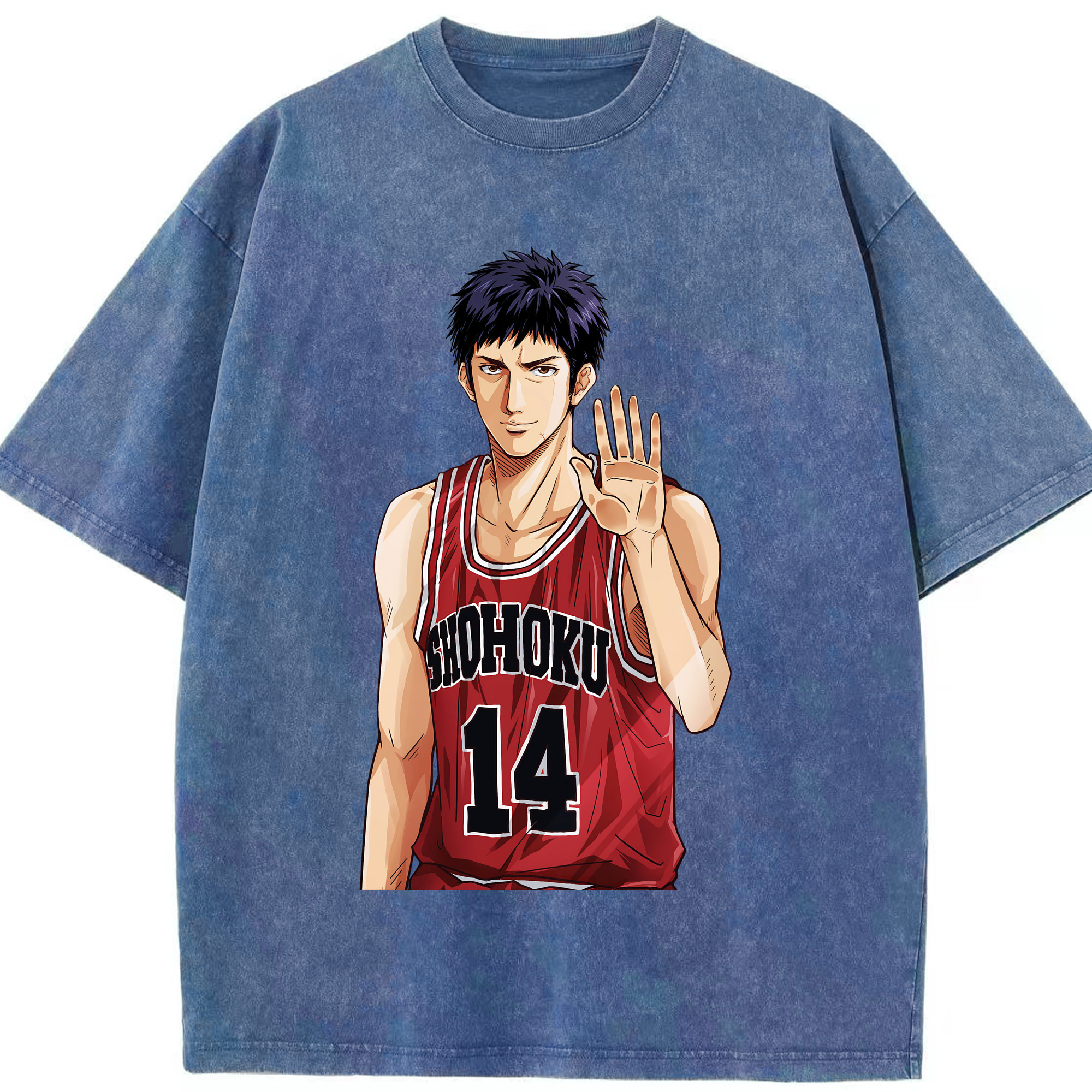 （画像用） SLAM DUNK／スラムダンク 綿100% ヴィンテージ風 半袖Tシャツ（フロントプリント）