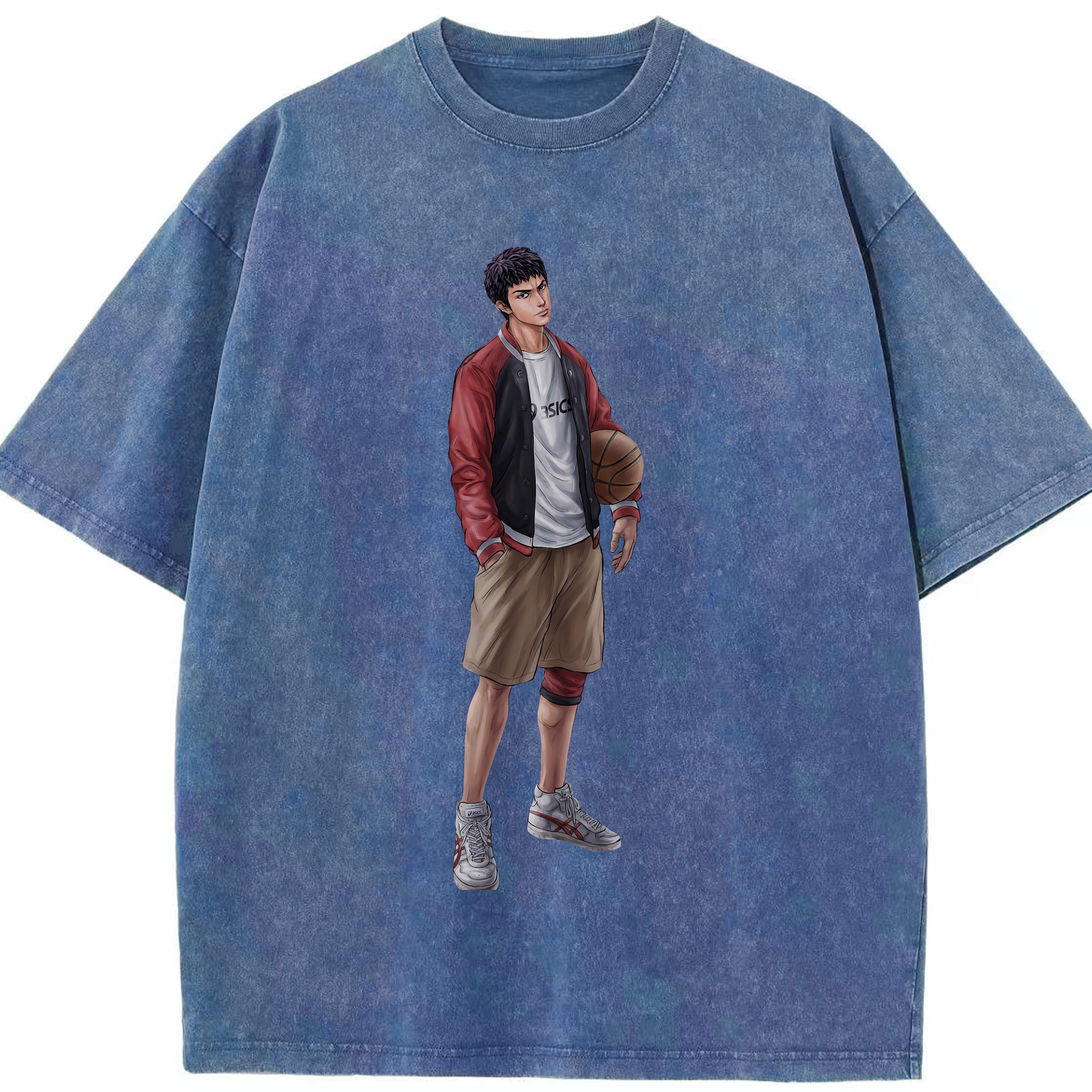 （画像用） SLAM DUNK／スラムダンク 綿100% ヴィンテージ風 半袖Tシャツ（フロントプリント）