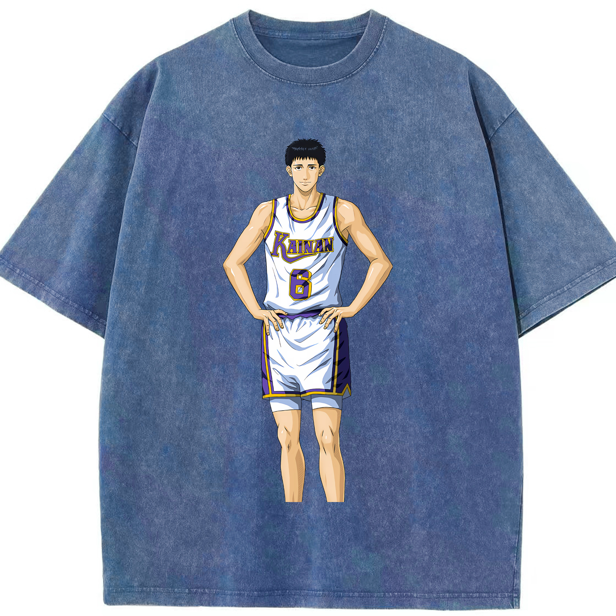 （画像用） SLAM DUNK／スラムダンク 綿100% ヴィンテージ風 半袖Tシャツ（フロントプリント）