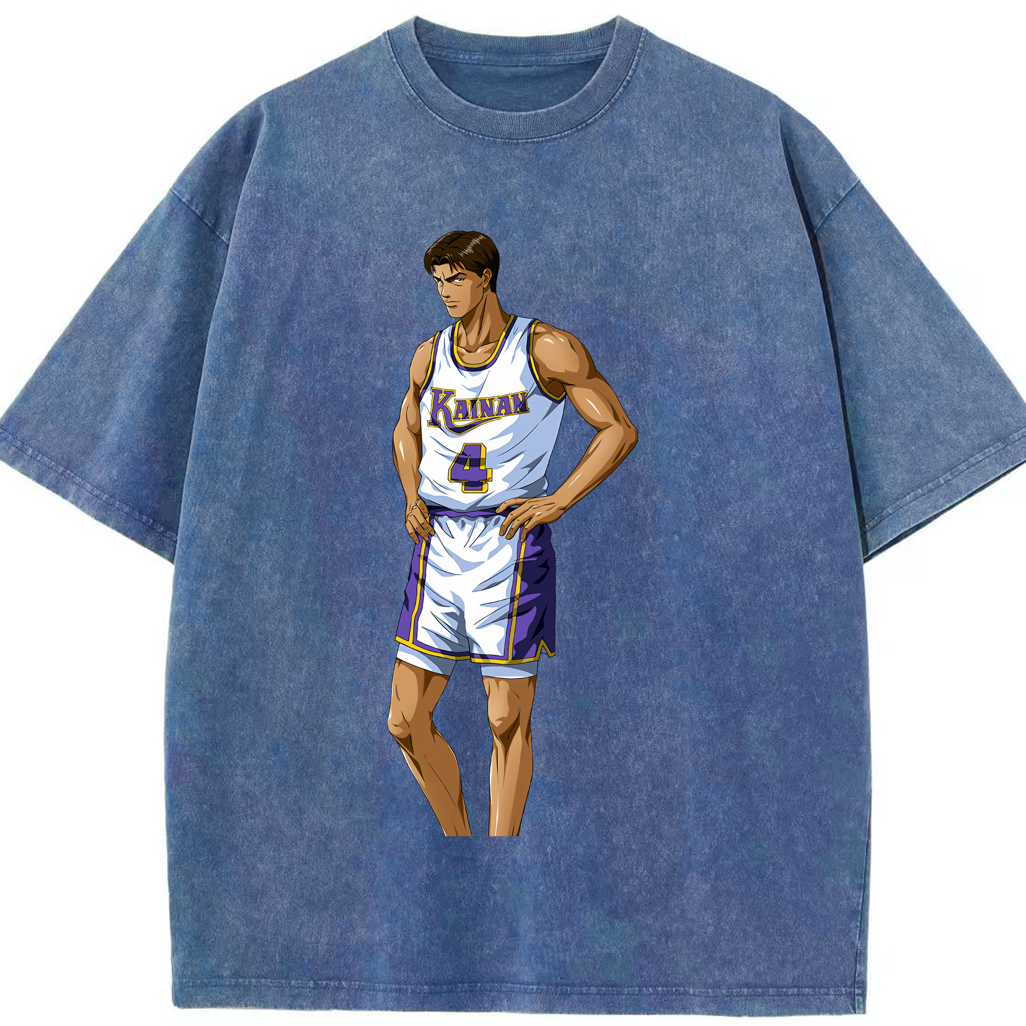 （画像用） SLAM DUNK／スラムダンク 綿100% ヴィンテージ風 半袖Tシャツ（フロントプリント）
