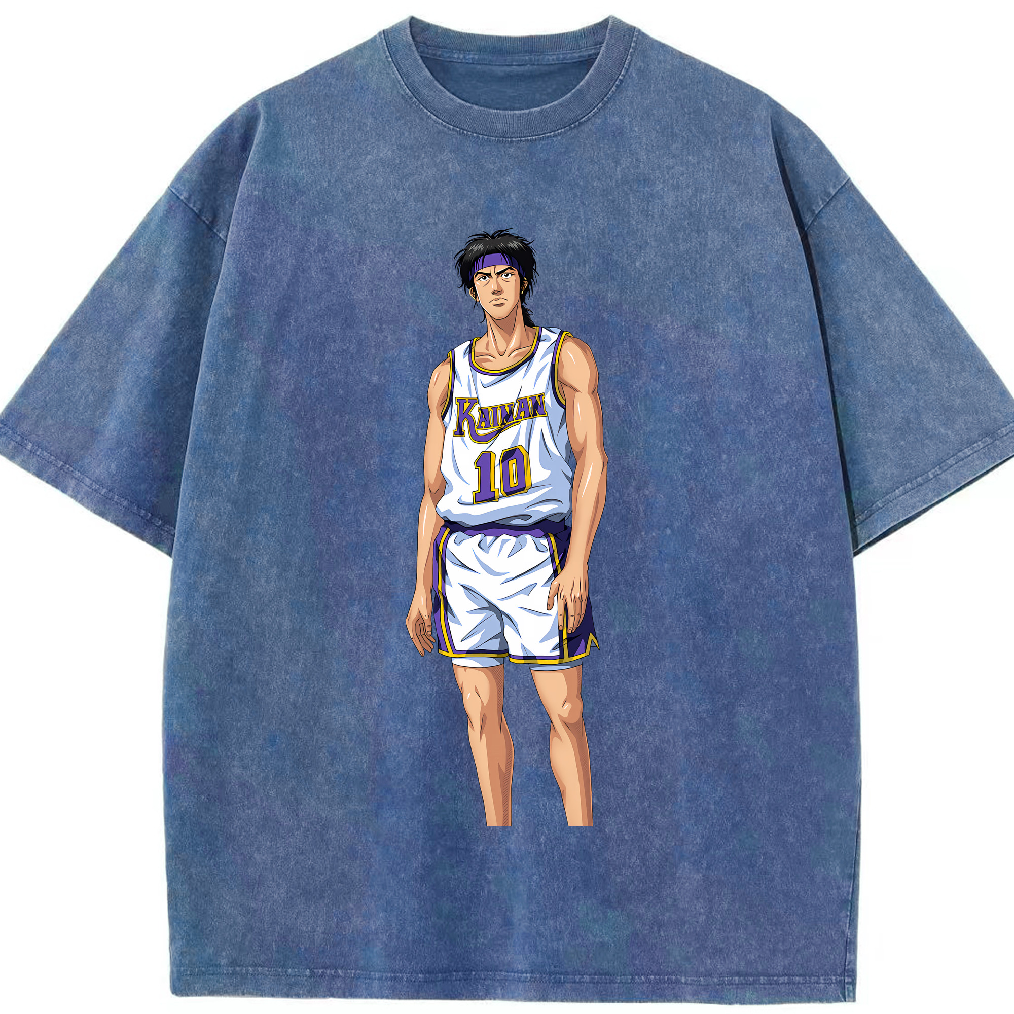 （画像用） SLAM DUNK／スラムダンク 綿100% ヴィンテージ風 半袖Tシャツ（フロントプリント）