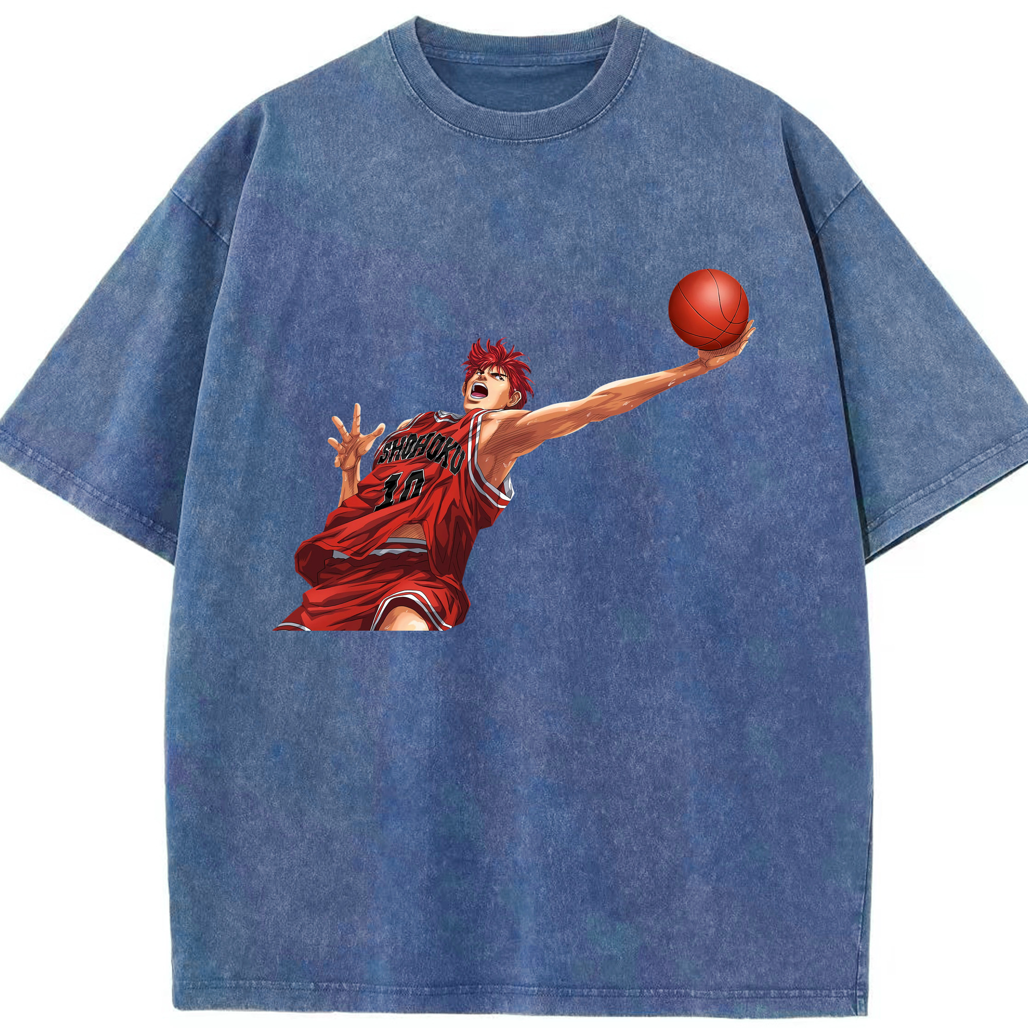 （画像用） SLAM DUNK／スラムダンク 綿100% ヴィンテージ風 半袖Tシャツ（フロントプリント）