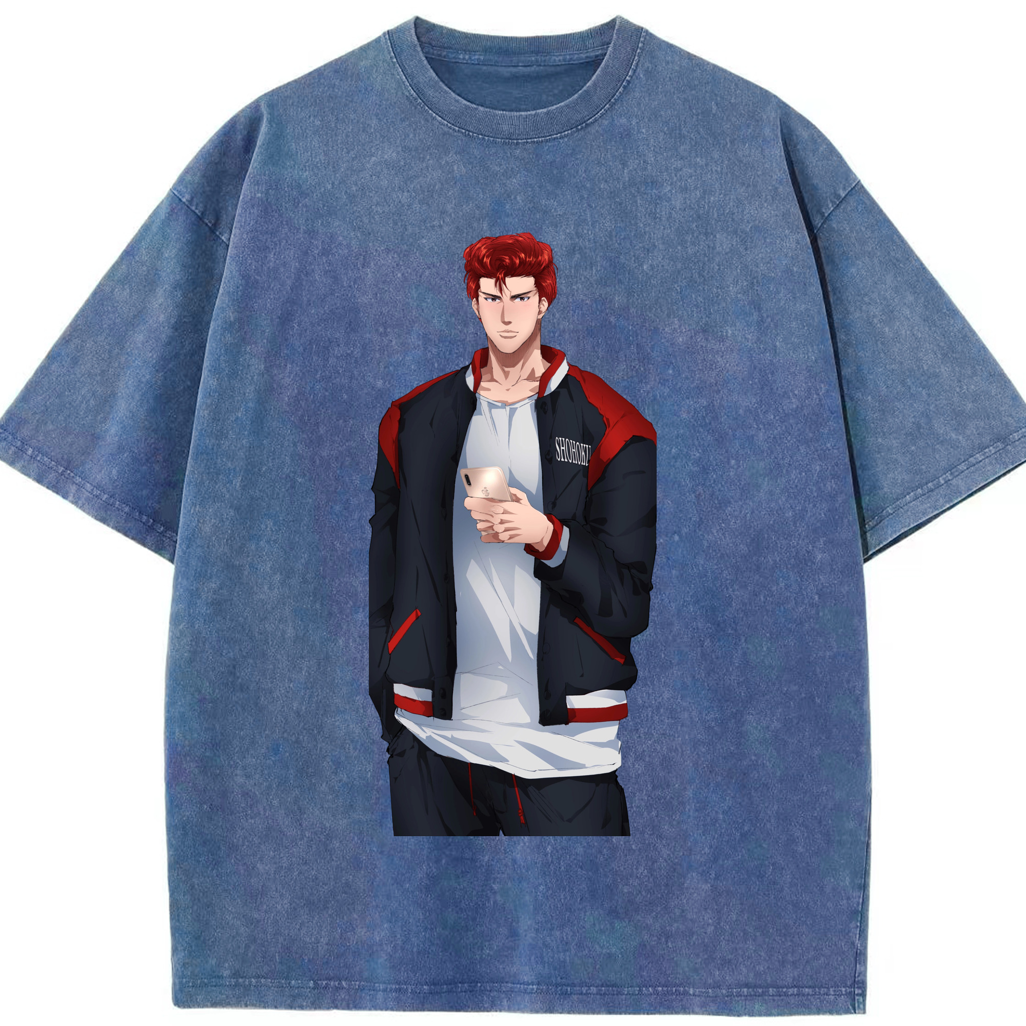 （画像用） SLAM DUNK／スラムダンク 綿100% ヴィンテージ風 半袖Tシャツ（フロントプリント）