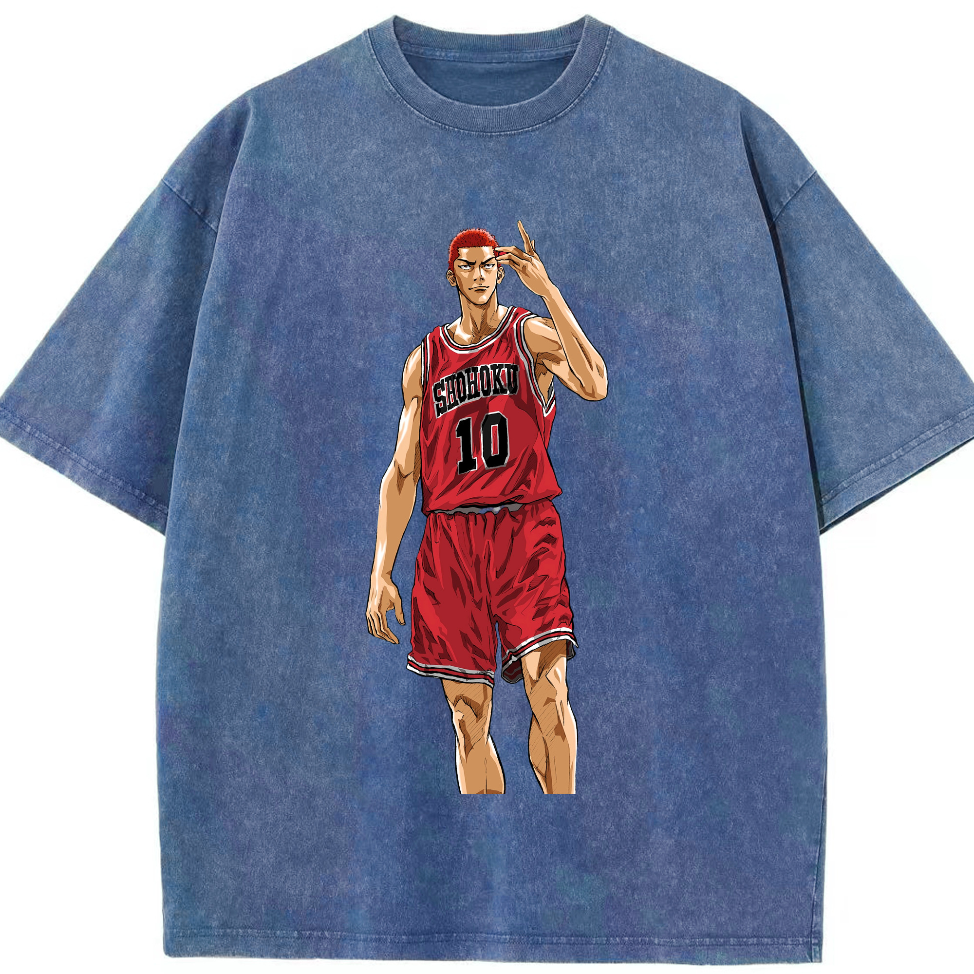 （画像用） SLAM DUNK／スラムダンク 綿100% ヴィンテージ風 半袖Tシャツ（フロントプリント）