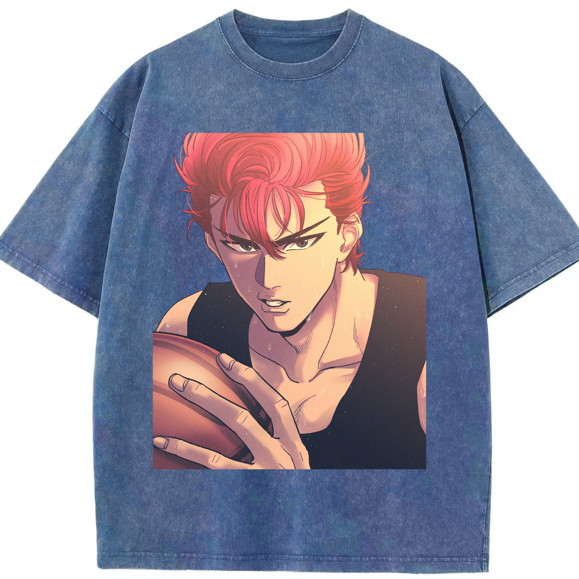 （画像用） SLAM DUNK／スラムダンク 綿100% ヴィンテージ風 半袖Tシャツ（フロントプリント）
