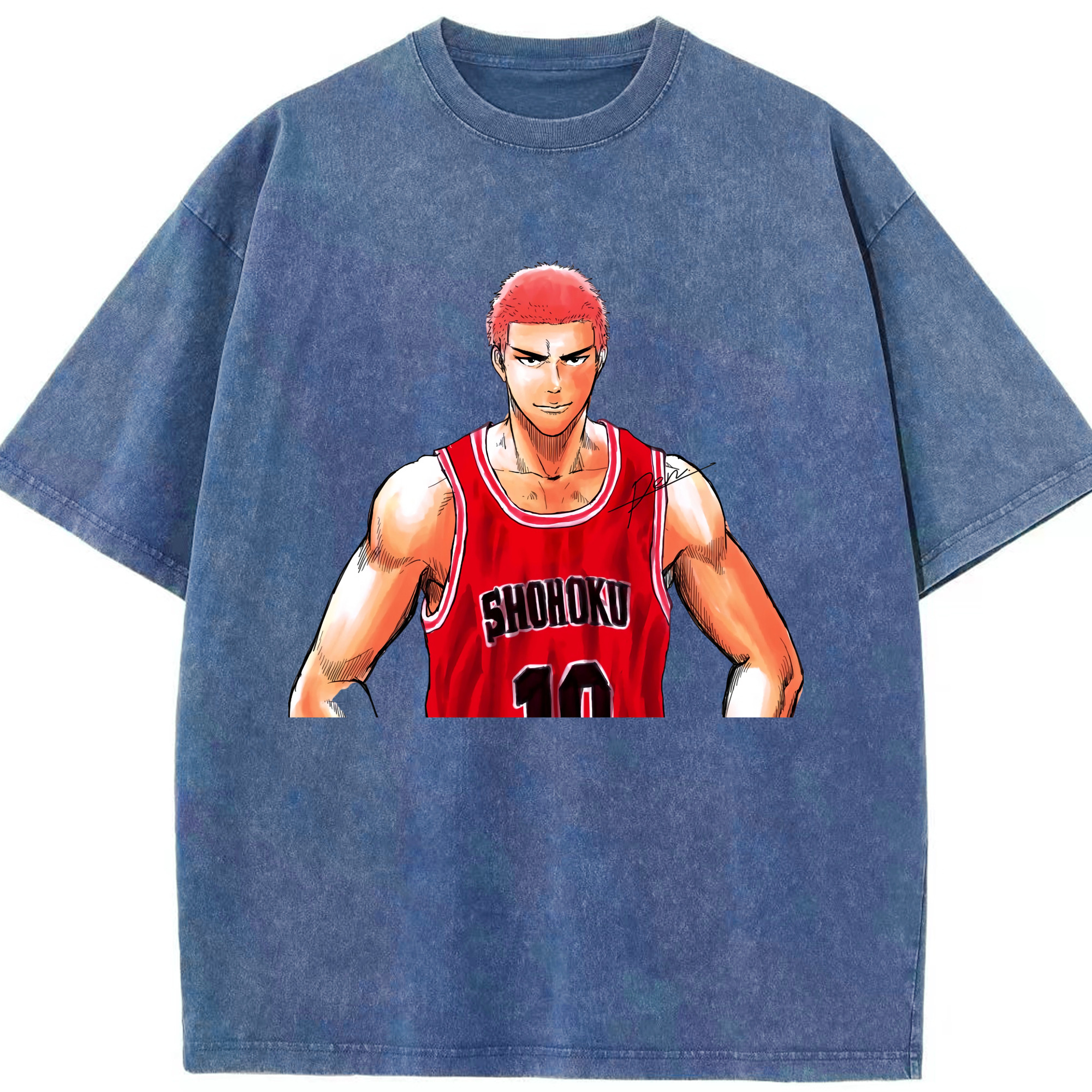 （画像用） SLAM DUNK／スラムダンク 綿100% ヴィンテージ風 半袖Tシャツ（フロントプリント）